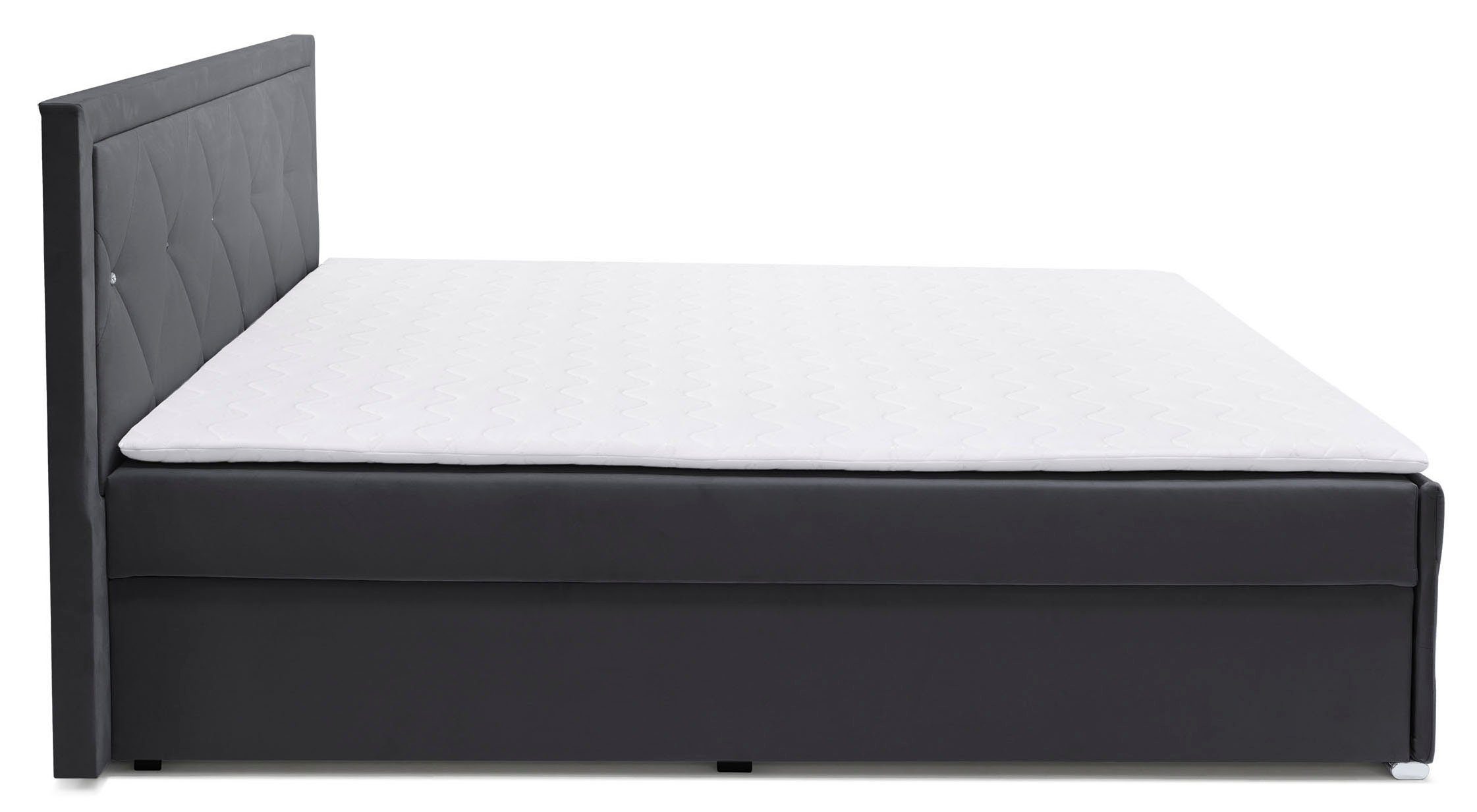 Leonique Boxspring Alfie, bestseller! Inclusief bedlade & topper Optioneel met knoopstiksels of strassstenen, H2, H3 en H4 verkrijgbaar