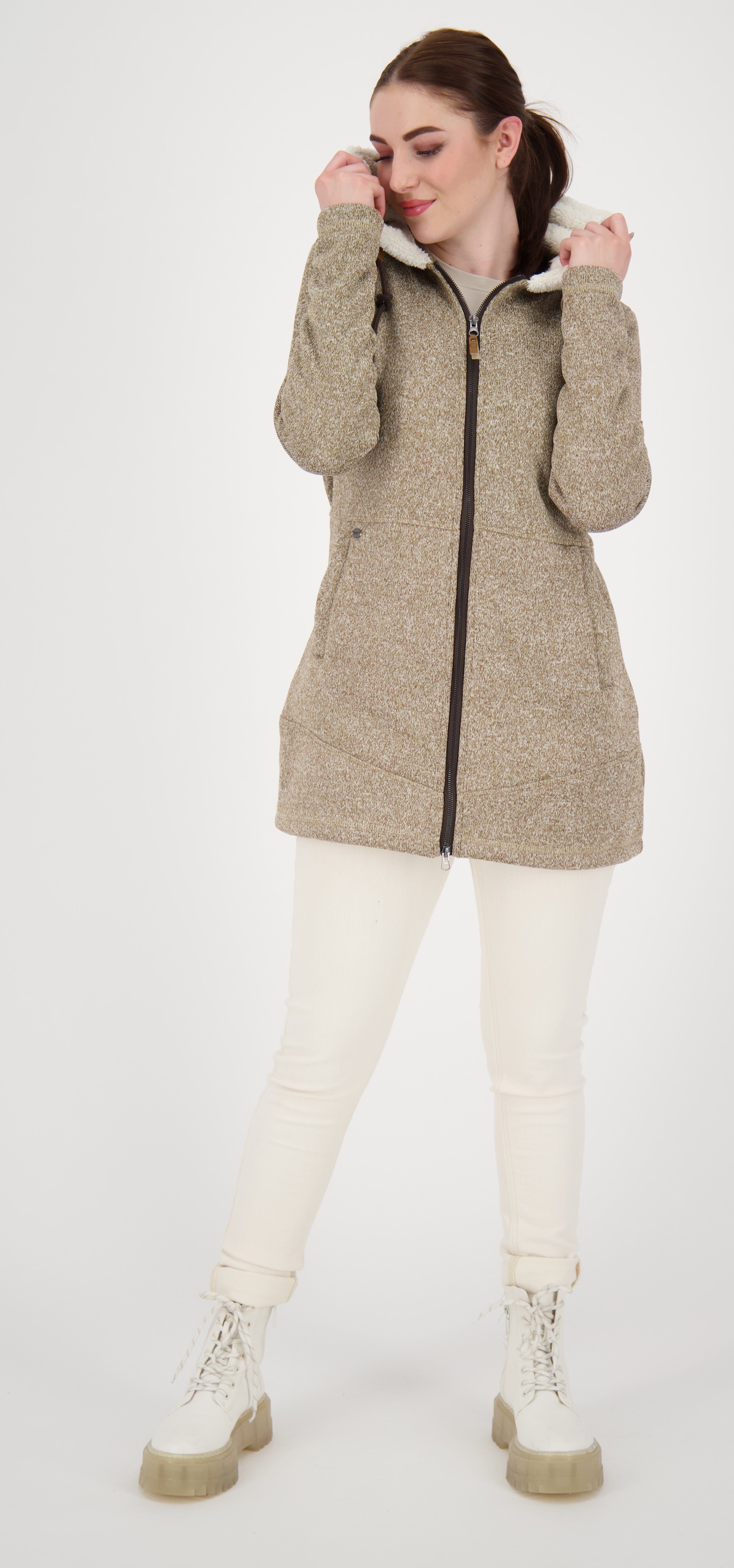LPO Fleecejack KENNEWICK II LONG met capuchon en zachte fleece voering