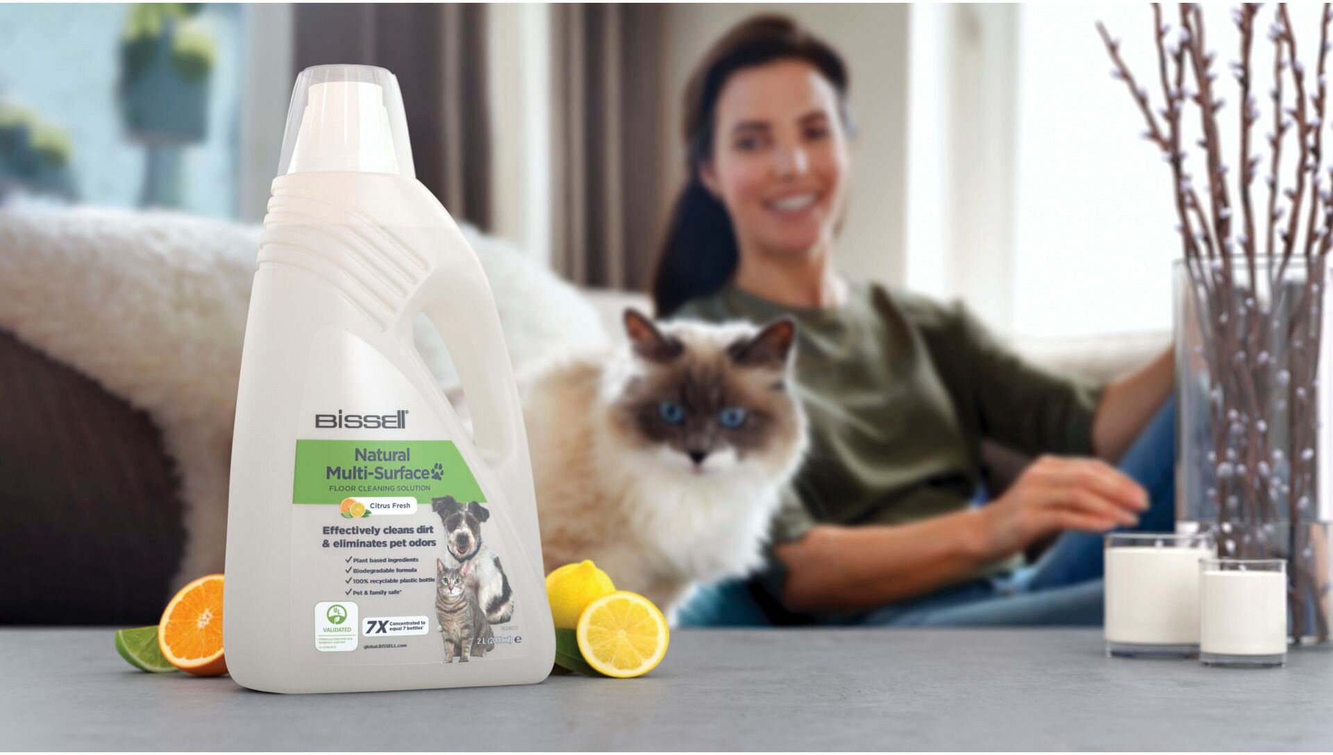 Bissell Schoonmaakvloeistof Natural Multi Surface 2L PET