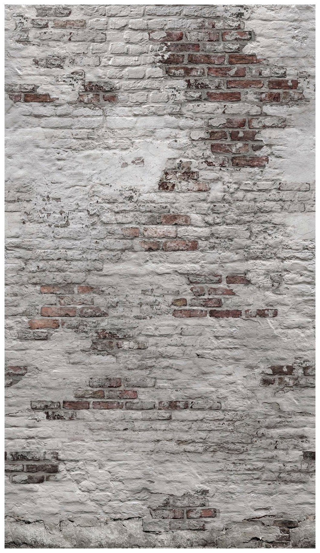 Bodenmeister Fotobehang 3D-effect stenen muur vintage-grijs