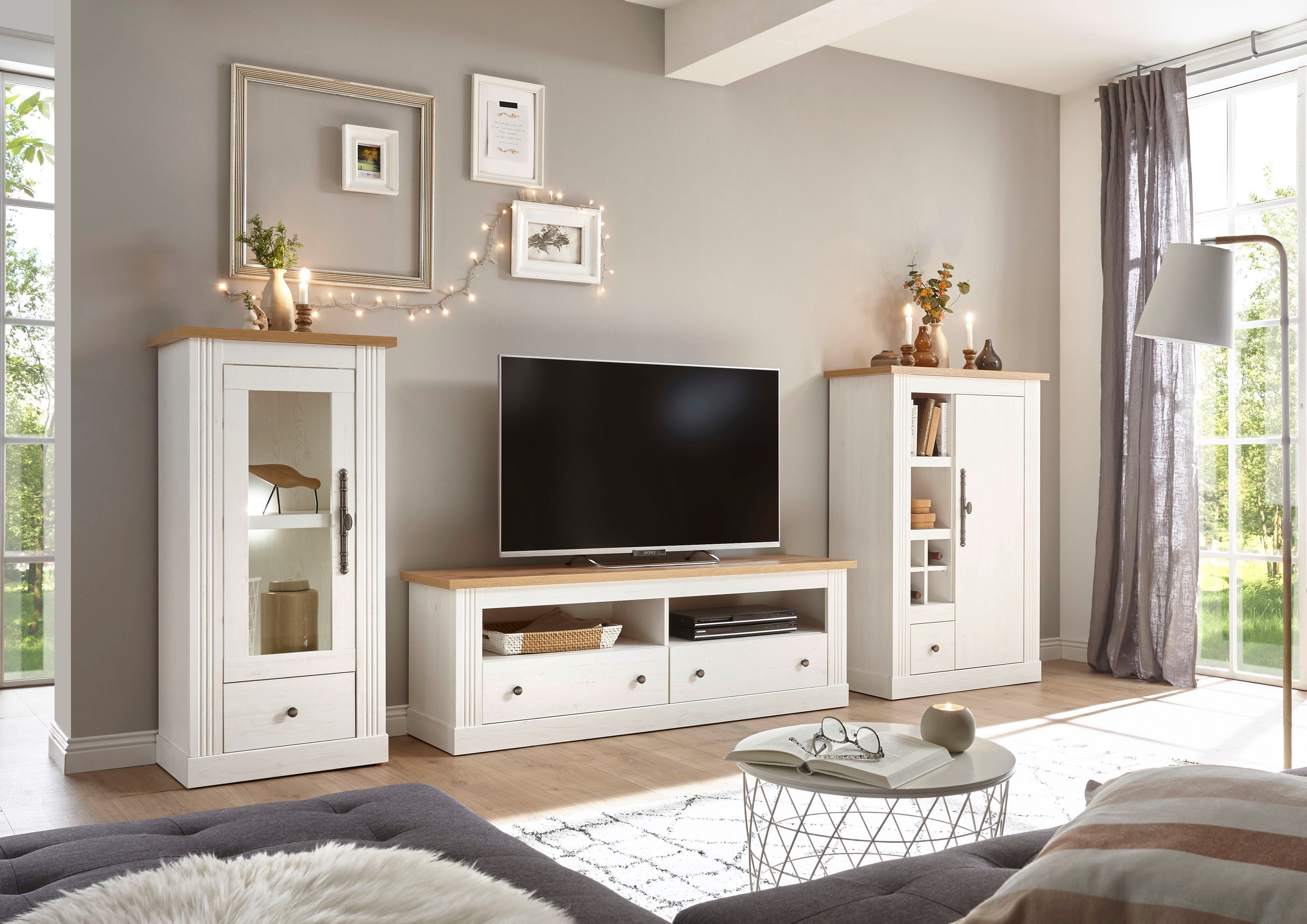 Home affaire Tv-meubel Westminster TOPSELLER! Tv-tafel in romantische rustieke stijl