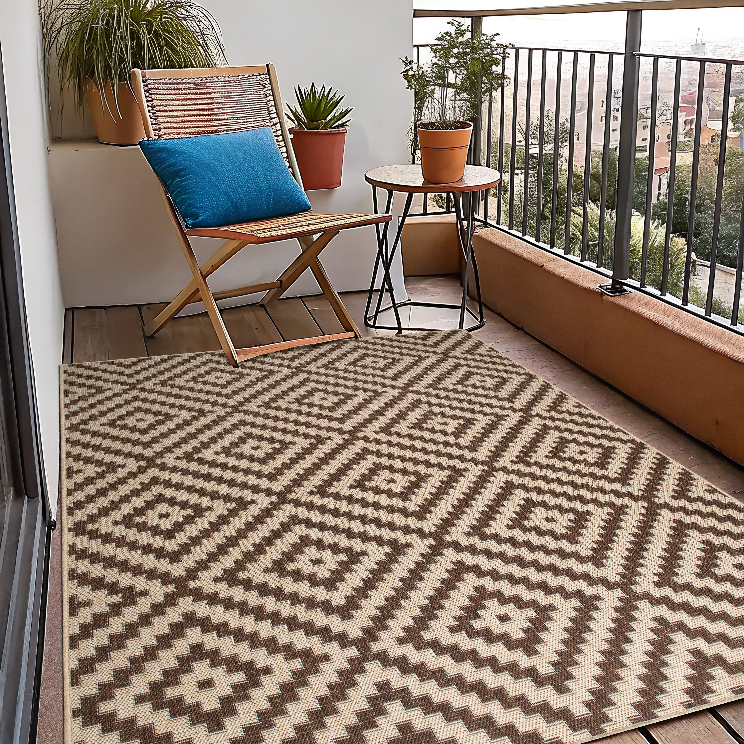 my home Vloerkleed Cordoba is ook als loper verkrijgbaar Geschikt voor binnen en buiten, sisal-look, weerbestendig & uv-bestendig, boho