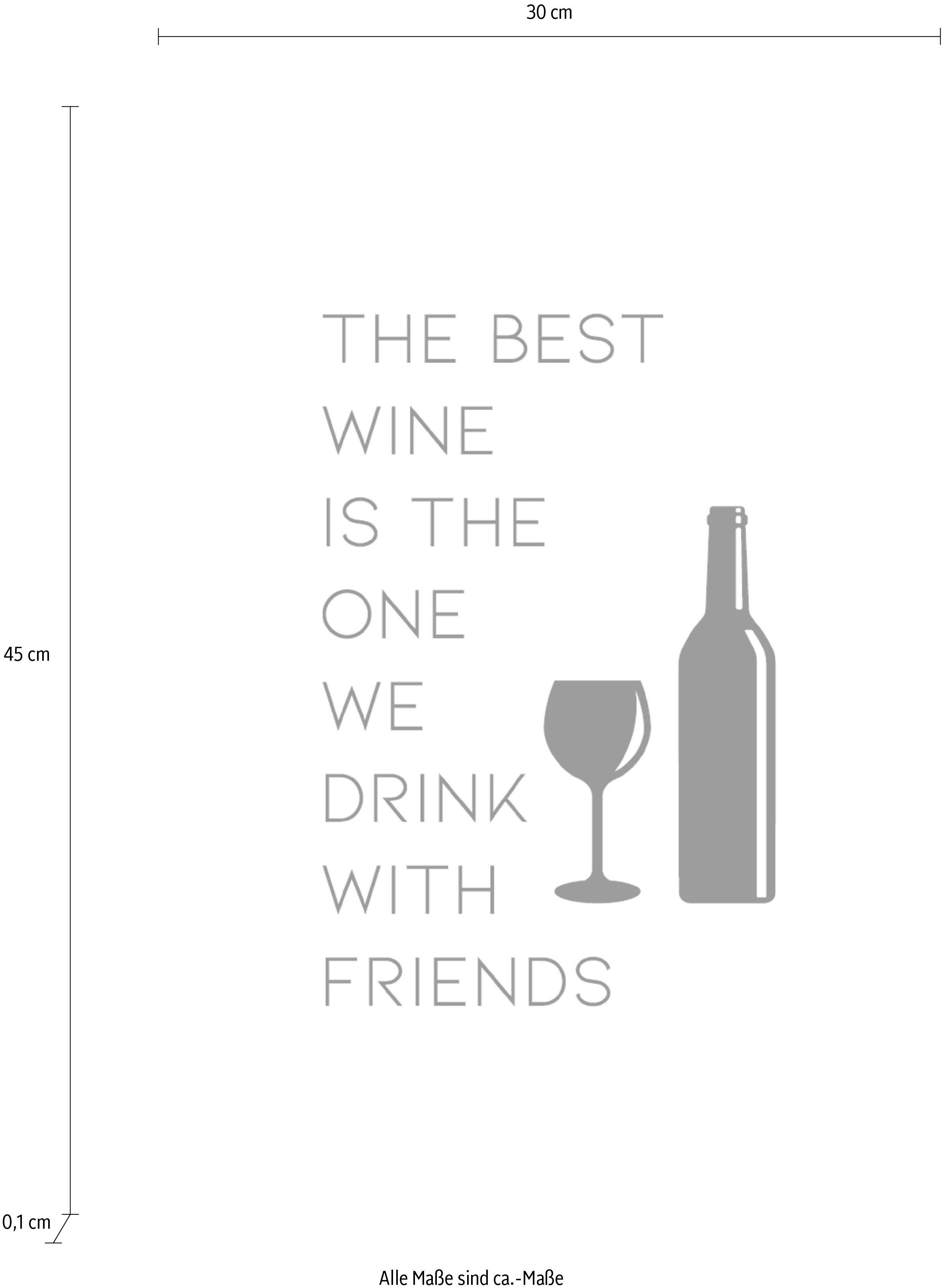 queence Sierobject voor aan de wand Wine Stalen bord, blikken bord, spreuk, grappig, wanddecoratie, retro, 20x30cm