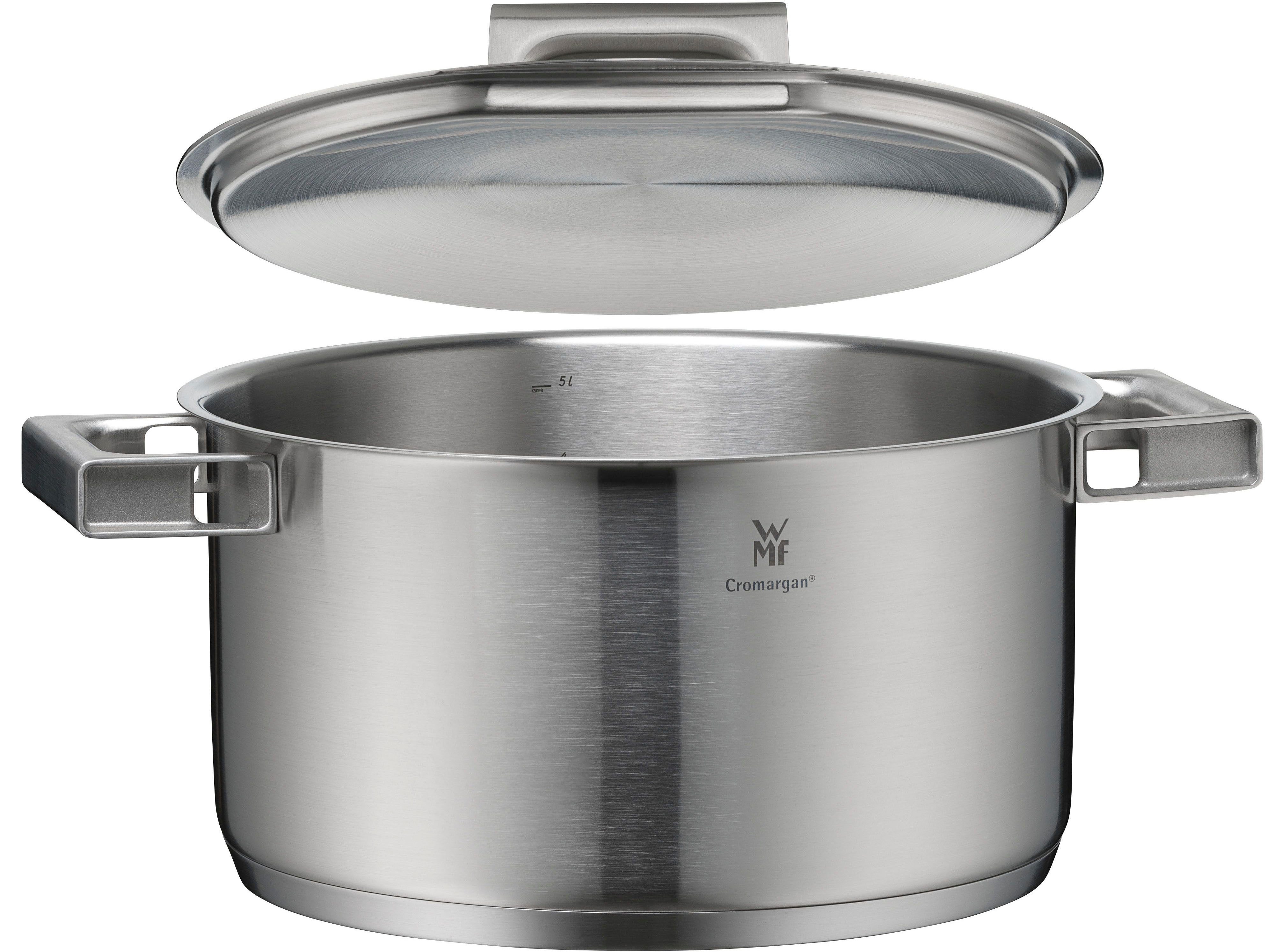 WMF Pannenset Ultimate Cool+ 9-delig, warmte reducerende cool+ handvaten, transtherm-allherdbodem (set, 9-delig)