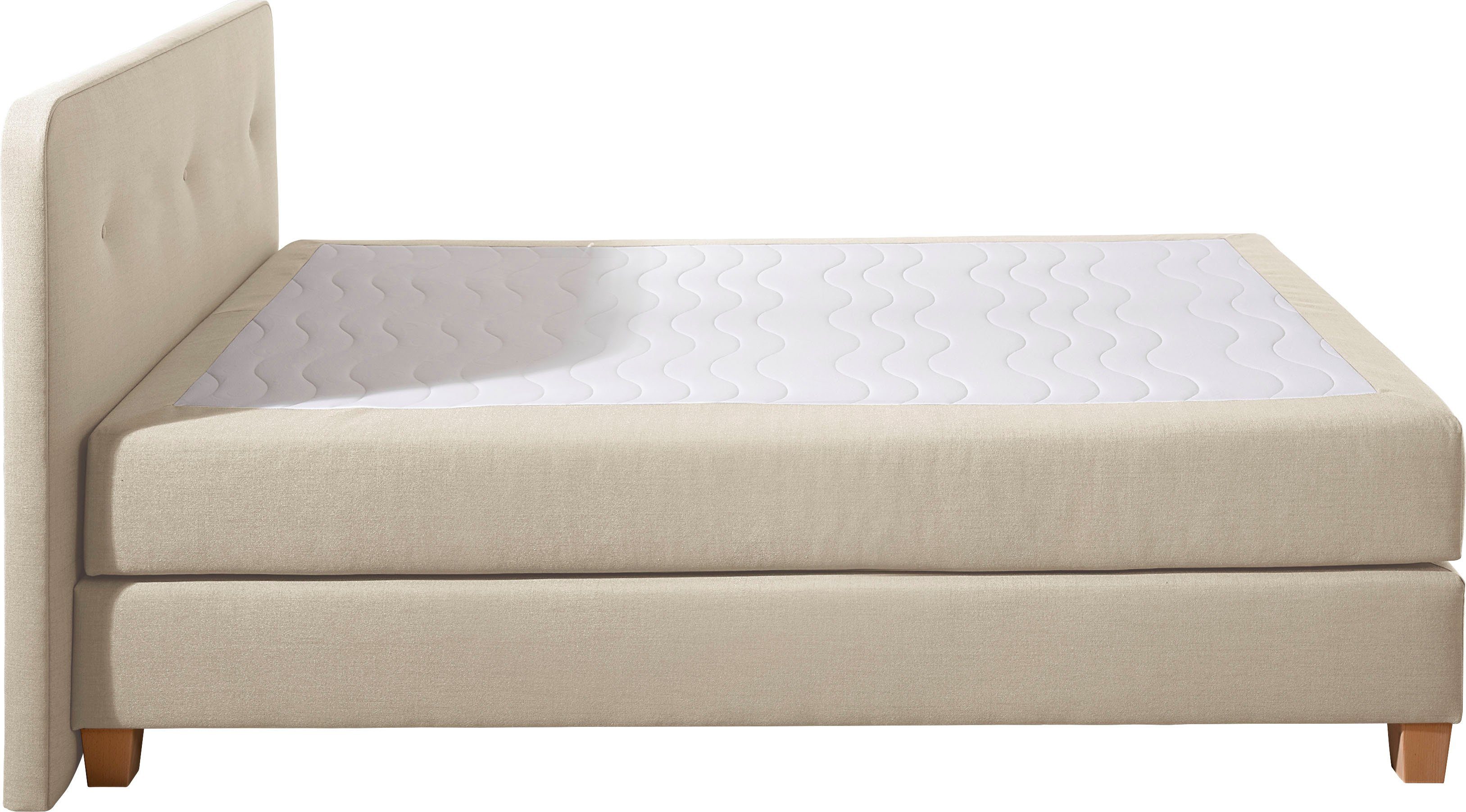 Home affaire Boxspring Fargo inclusief topper, in 3 soorten matrassen, in fluweel of structuurstof