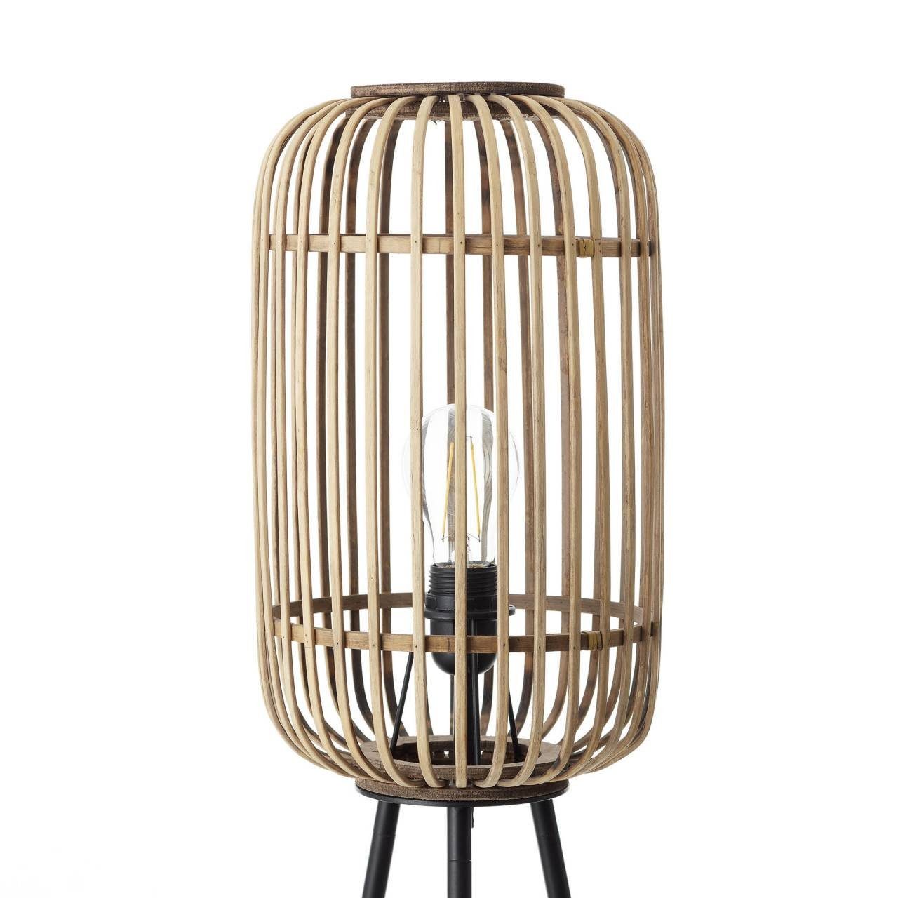 Brilliant Leuchten Staande lamp Woodrow Vloerlamp, driepotig hout (1 stuk)
