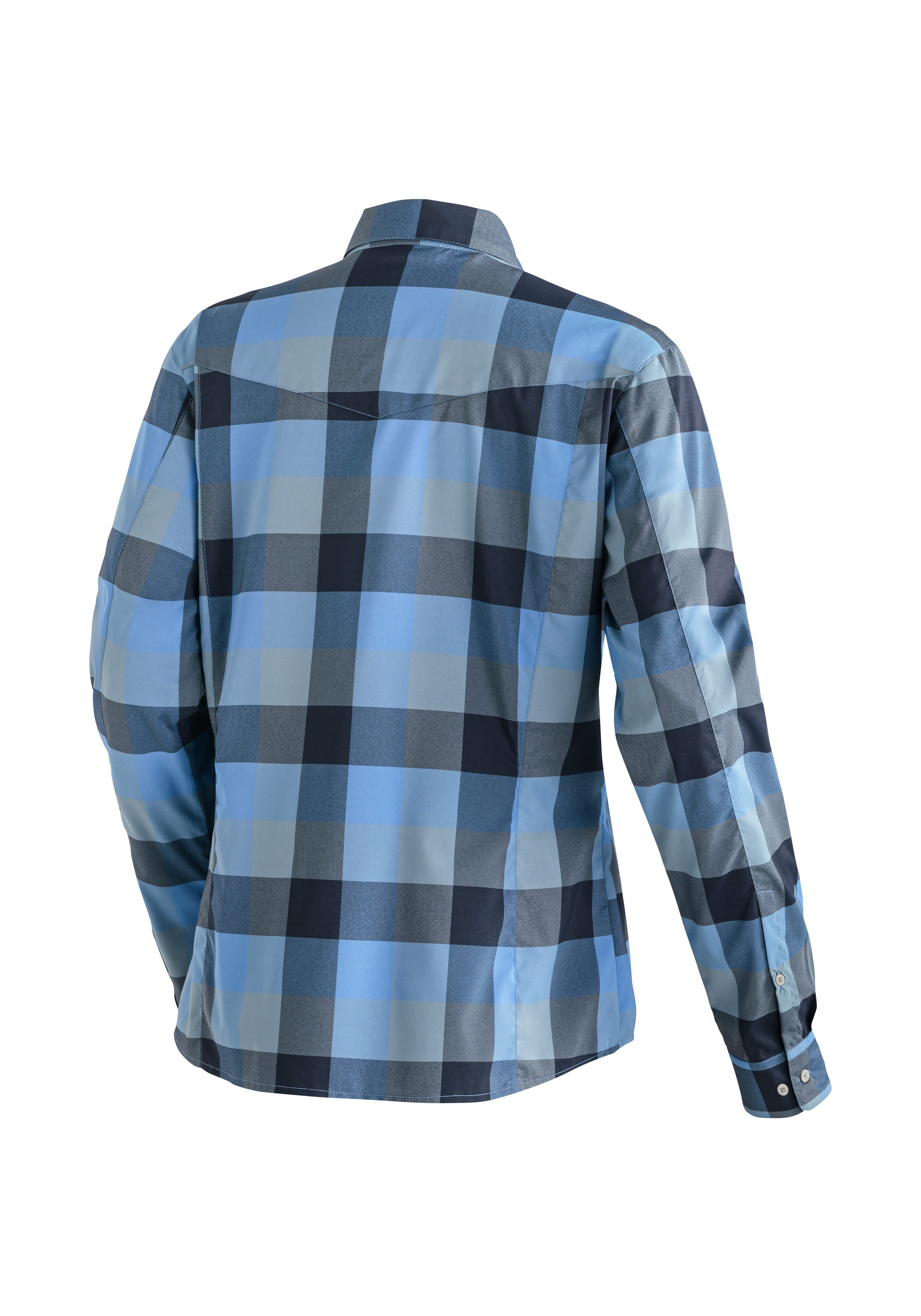 Maier Sports Outdoorblouse Kendra L/S W Dames lange mouwen blouse, onderhoudsvriendelijke geruite blouse