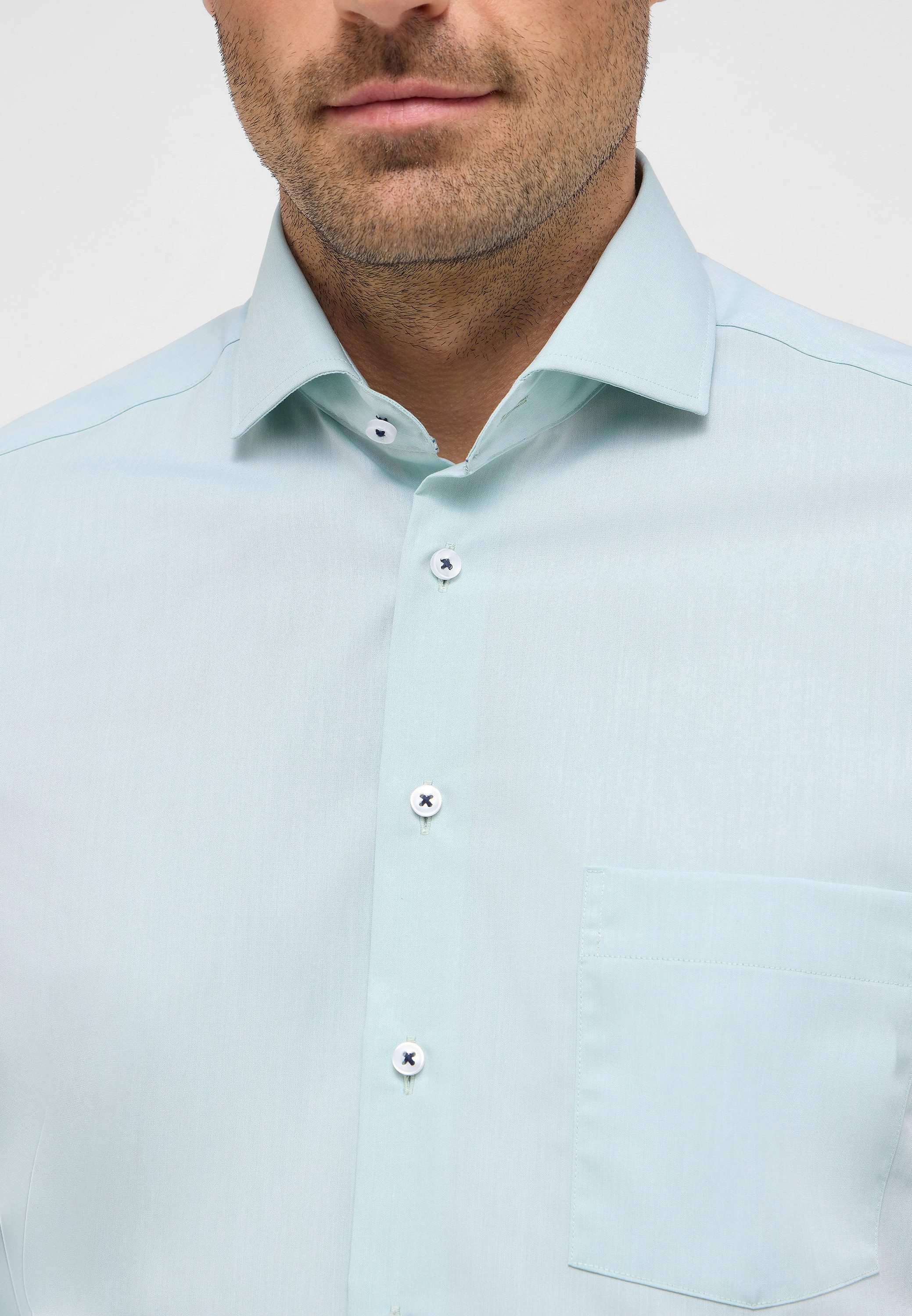 Eterna Overhemd met lange mouwen MODERN FIT NON IRON (strijkvrij)