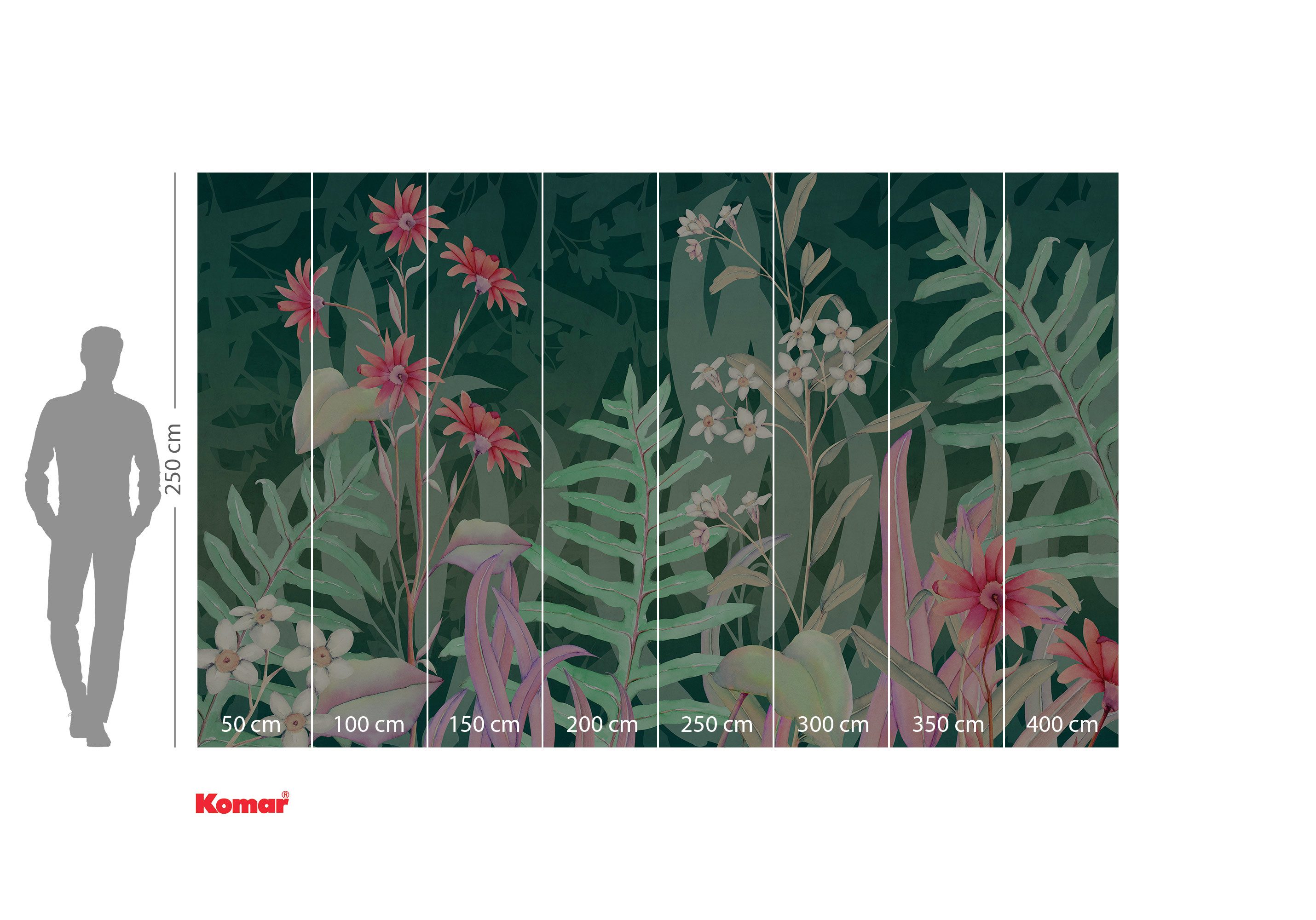Komar Fotobehang Komar vlies fotobehang - The Flower Duet - maat 400 x 250 cm (set)