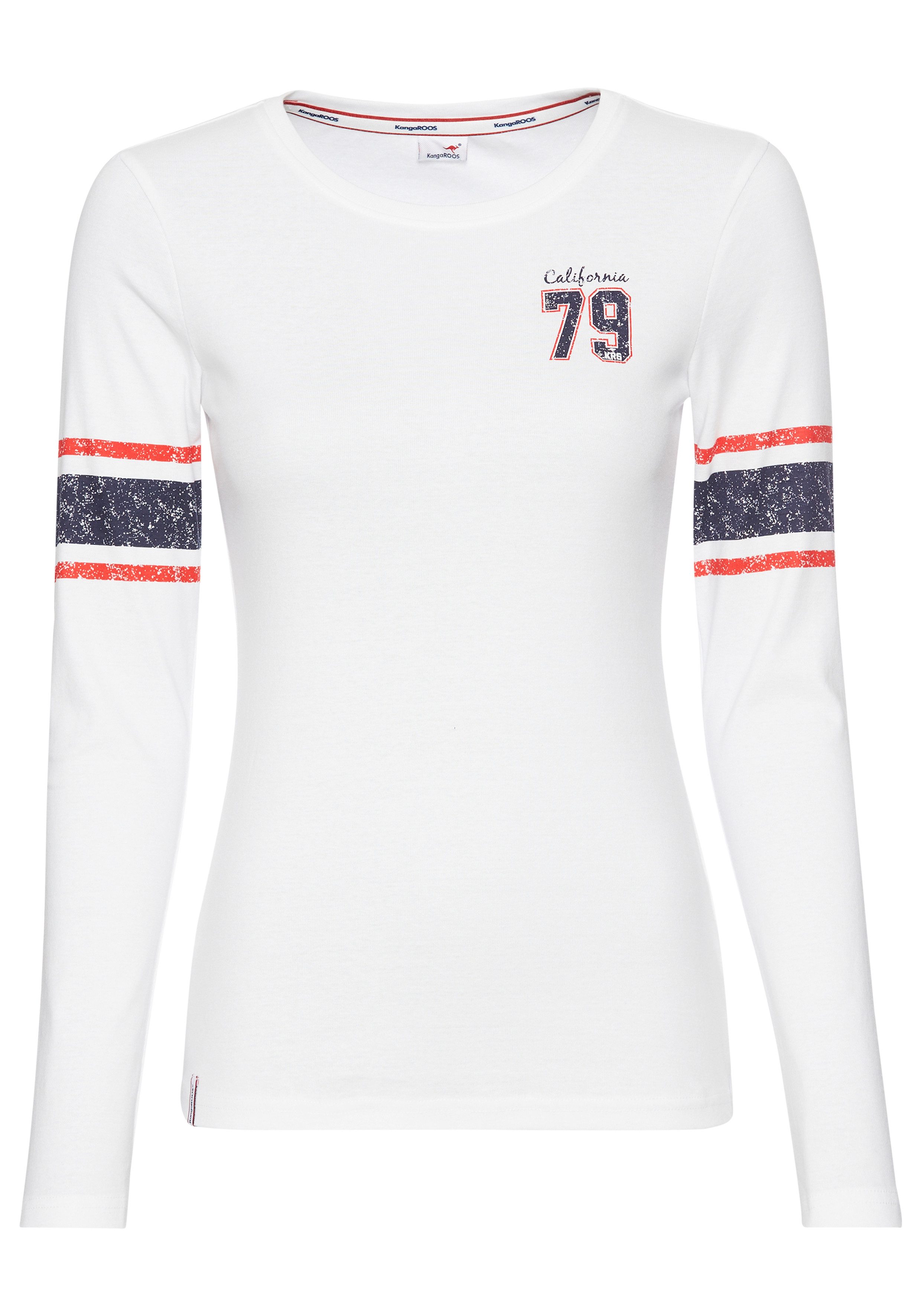 KangaROOS Shirt met lange mouwen in sportieve look