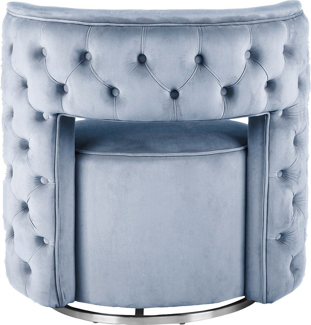Kayoom Fauteuil Draaistoel Beverly 125, draaibaar, frame van staal, fluweelachtige oppervlakte (1 stuk)