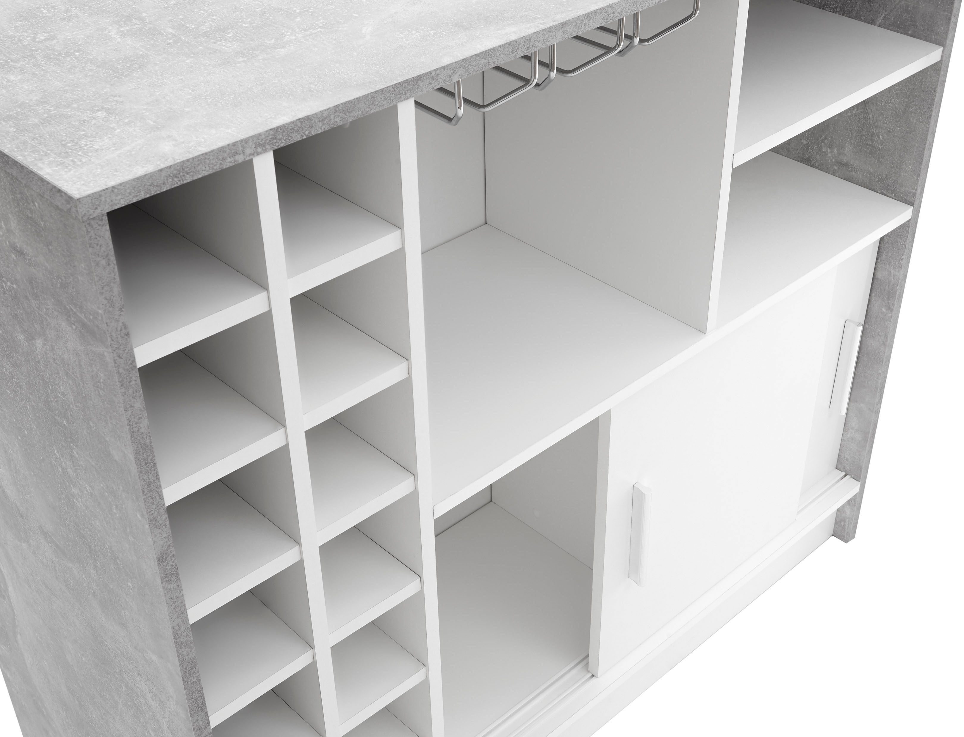 Stolkom Bartafel Planter Beton decor, tafel met flessenrek