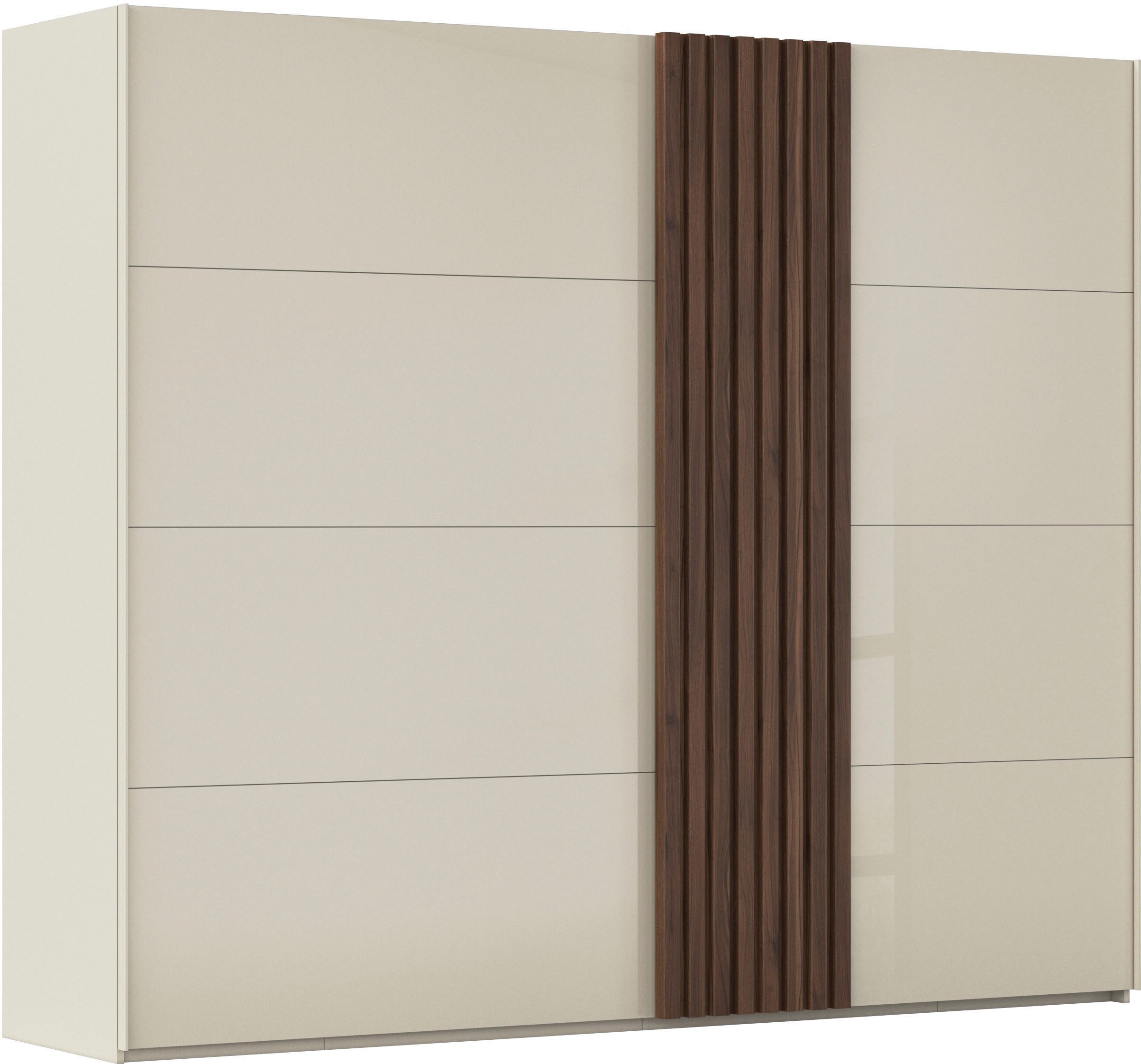 rauch Schuifdeurkast Kledingkast kast garderobe linnenkast TEGIO met hoogwaardige houtdecoratie en glazen front made in germany zweefdeurkasten maat