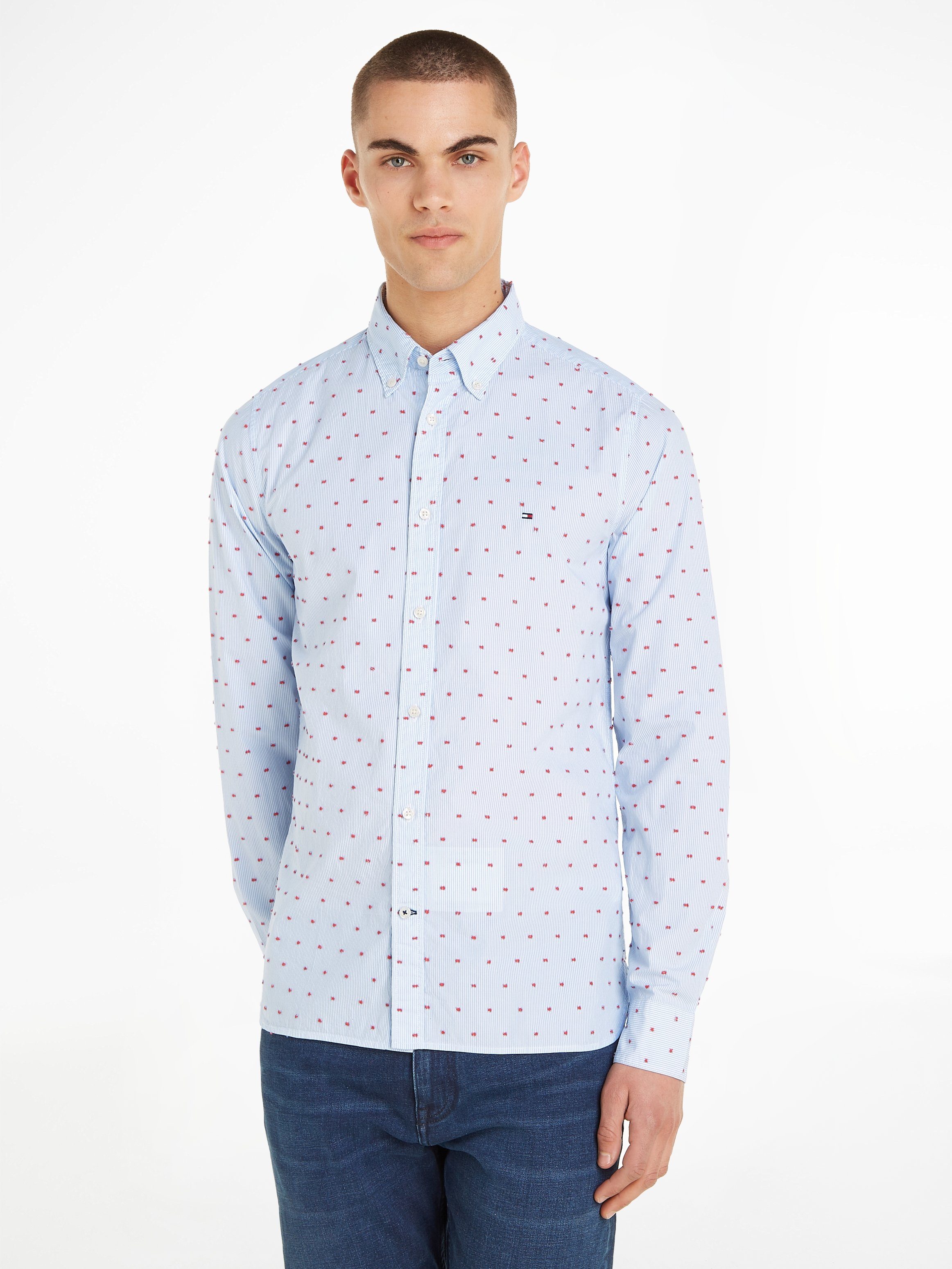 Tommy Hilfiger Overhemd met lange mouwen FIL COUPE SF SHIRT met doorknoopsluiting