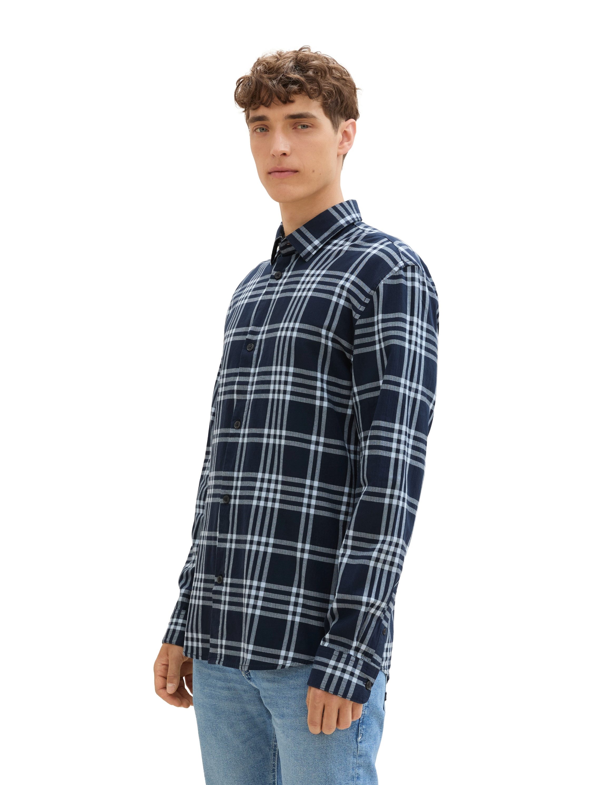Tom Tailor Denim Geruit overhemd met ruitpatroon