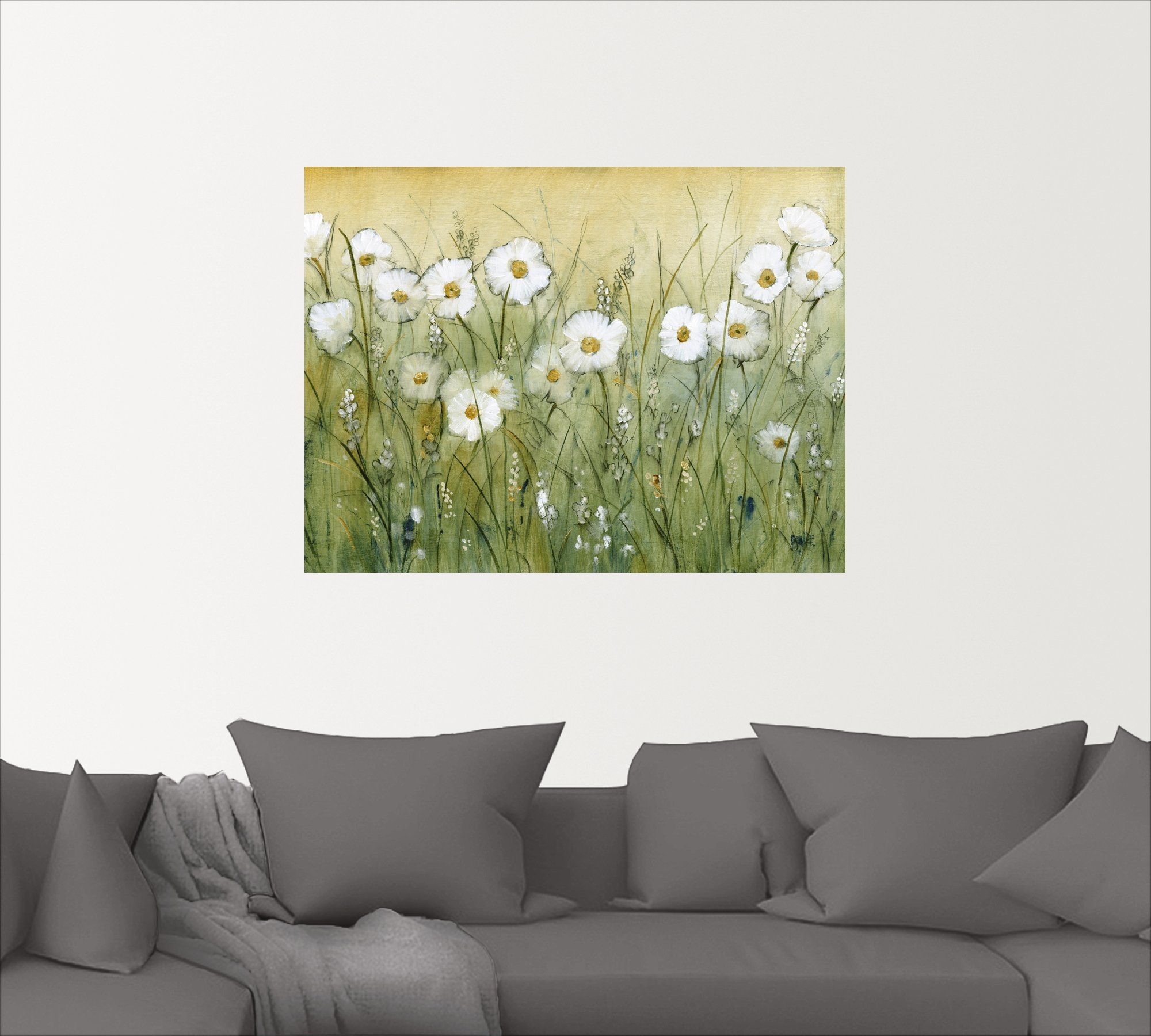 Artland Artprint Voorjaar met madeliefjes II als artprint van aluminium, artprint voor buiten, artprint op linnen, poster, muursticker