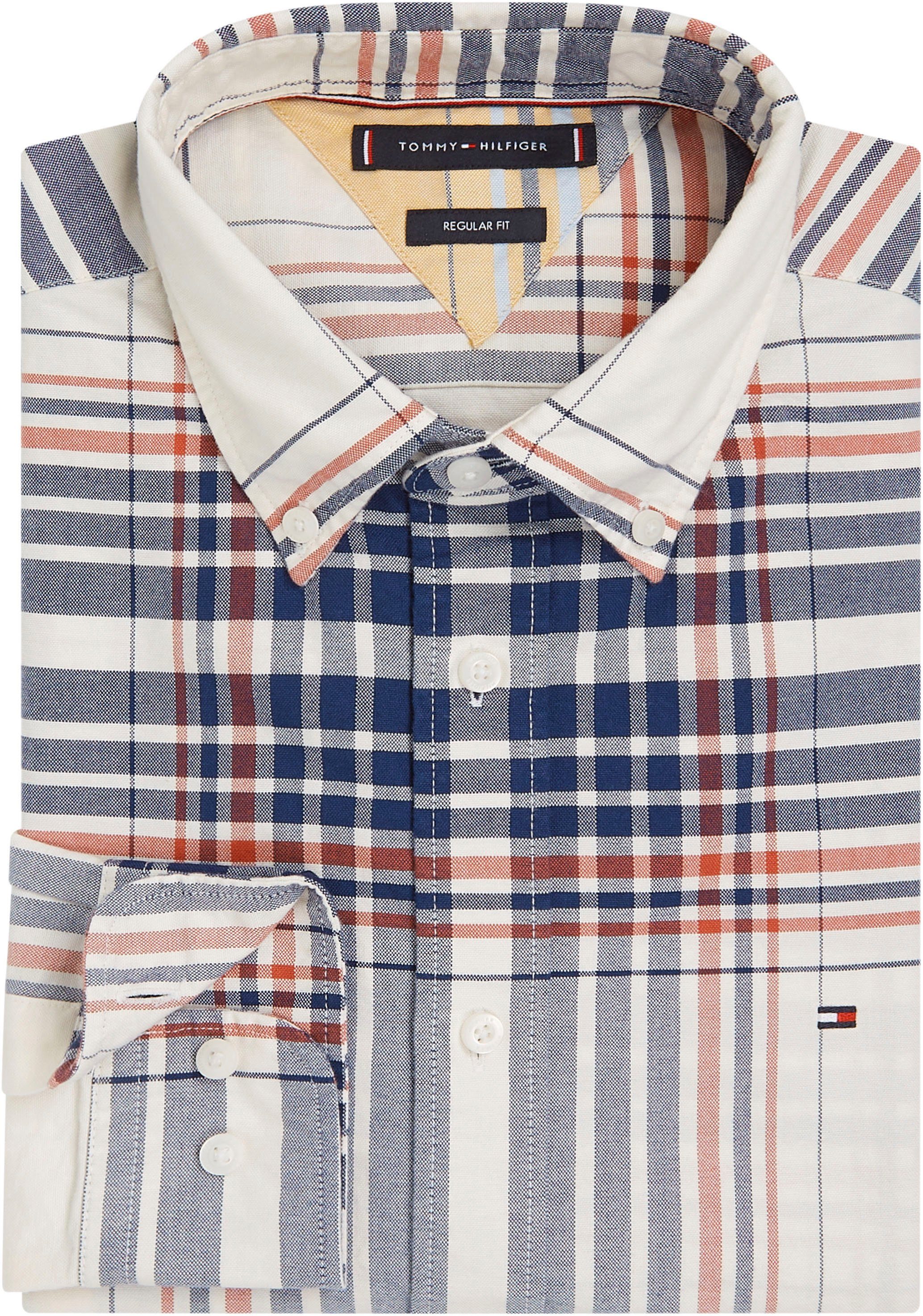 Tommy Hilfiger Overhemd met lange mouwen XL OXFORD CHECK RF SHIRT
