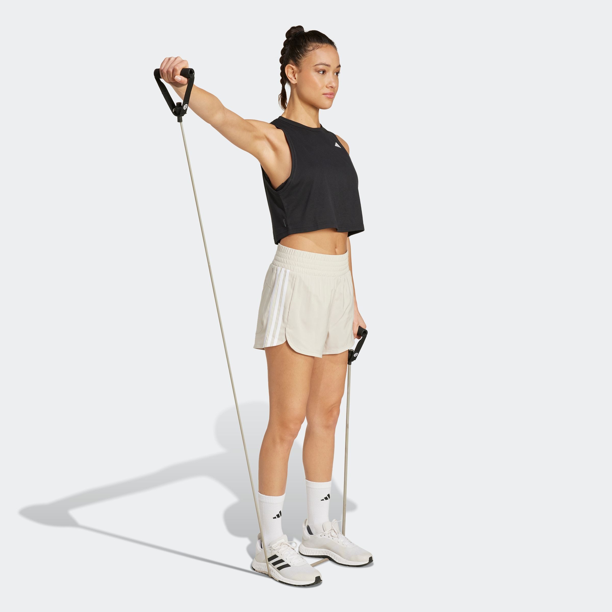 adidas Performance Short PACER WVN HIGH Geweven trainingsshorts met hoge taille (1-delig)
