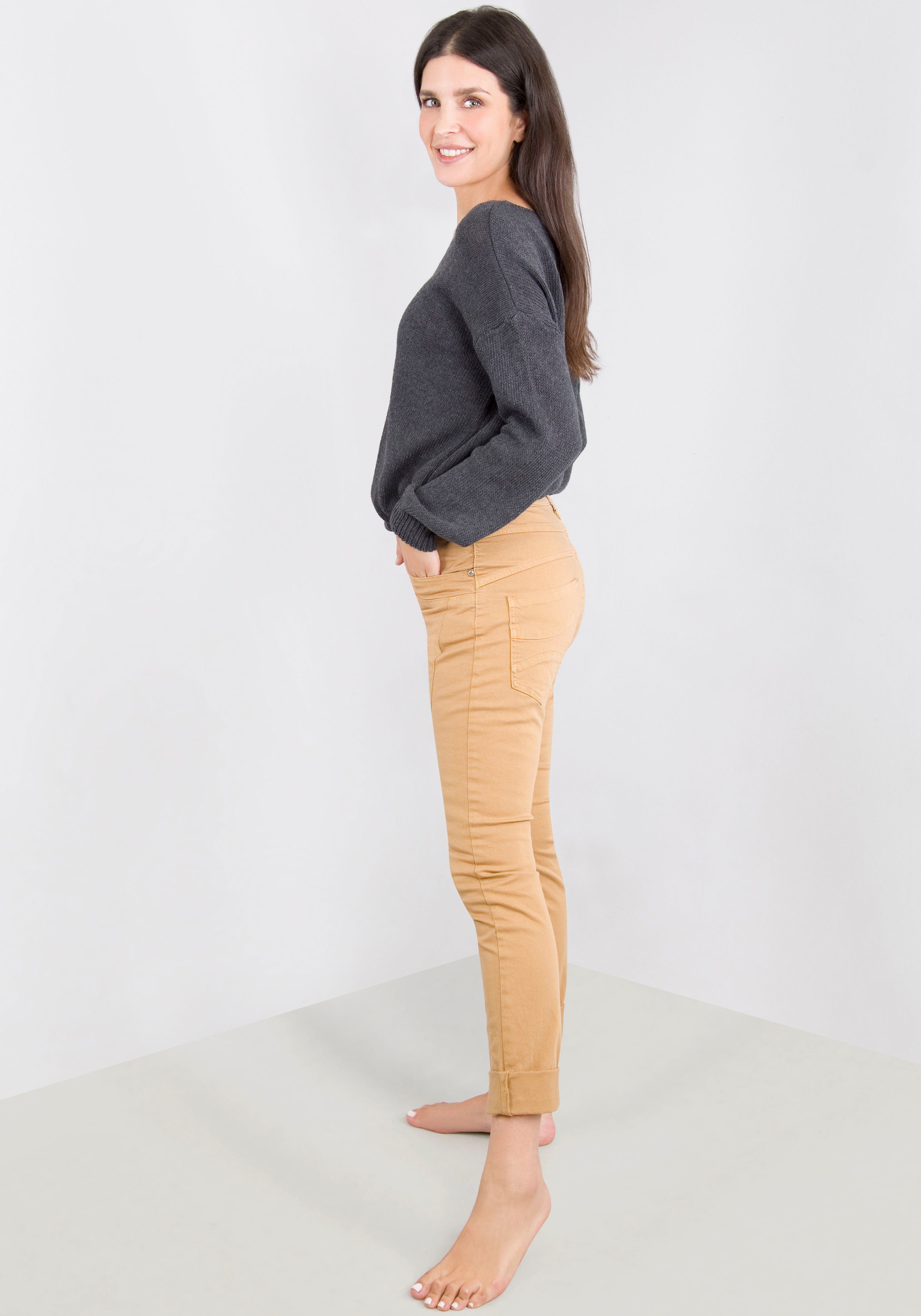 Please Jeans Skinnybroek Met bijzondere knoopsluiting