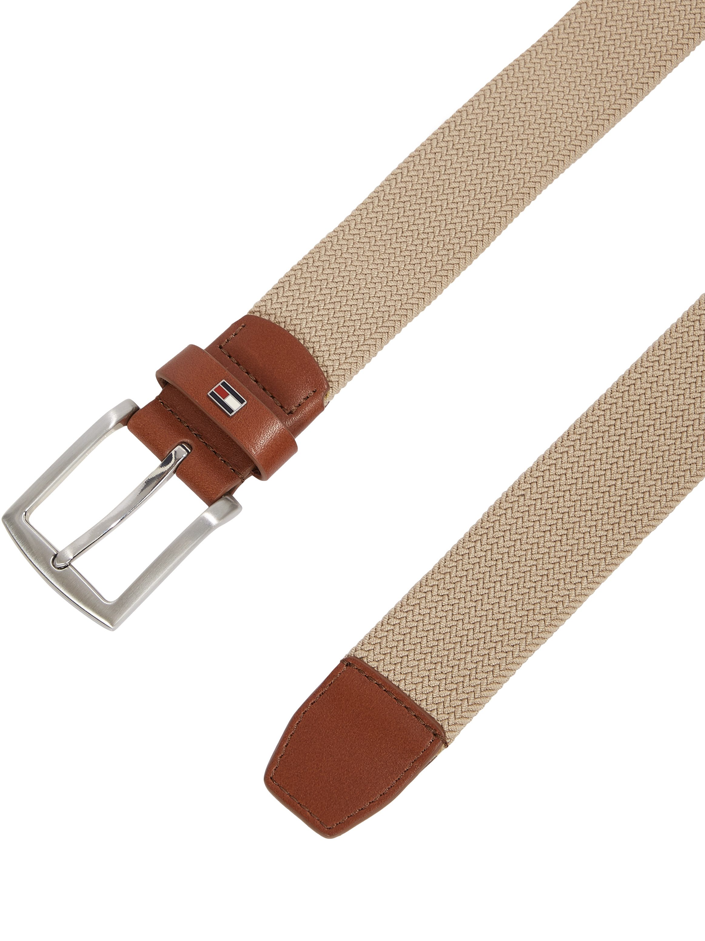 Tommy Hilfiger Gevlochten riem DENTON ELASTIC 3.5 Flexibel in grootte verstelbaar, elastisch, metaal logo