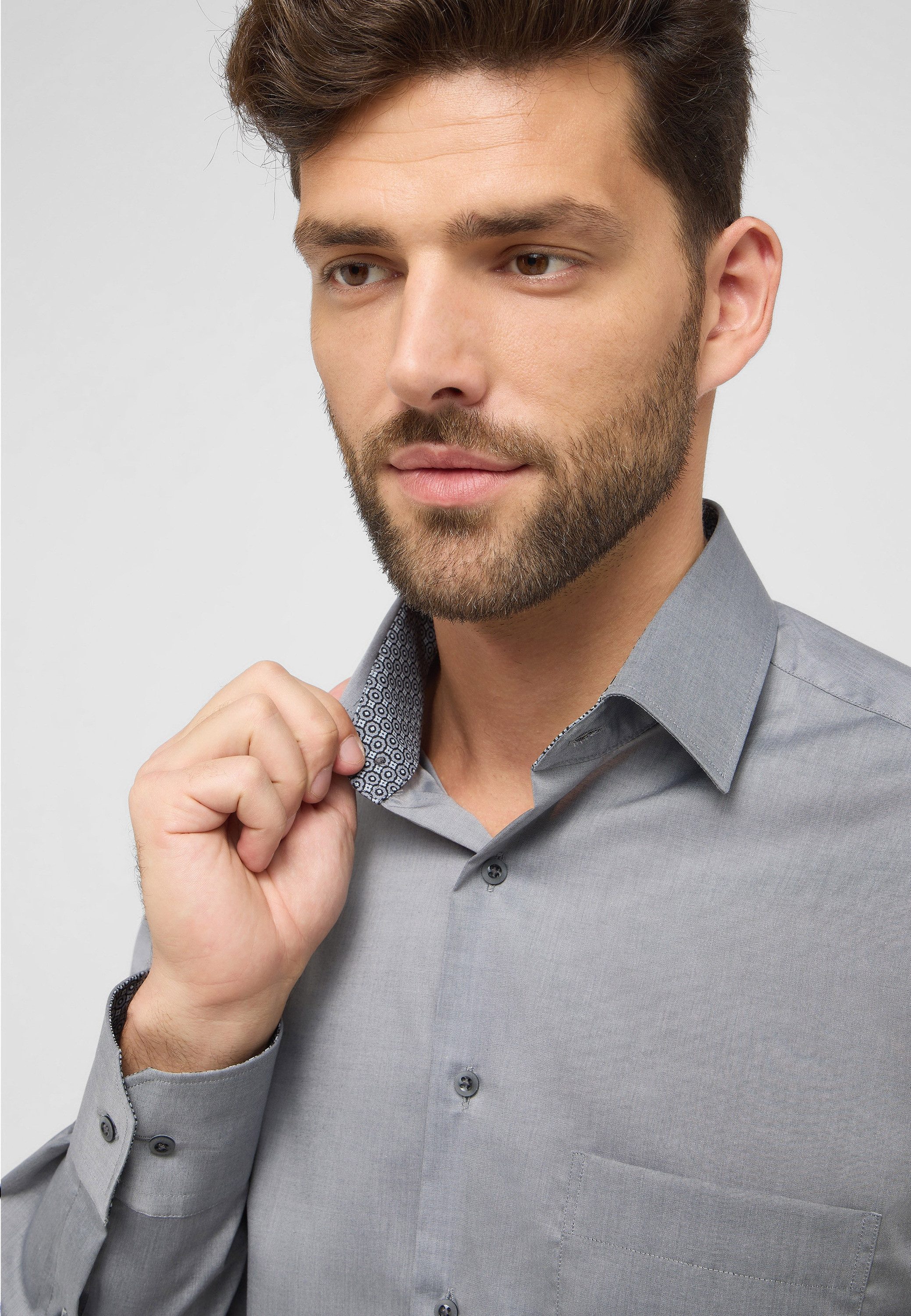 Eterna Overhemd met lange mouwen MODERN FIT NON IRON (strijkvrij)