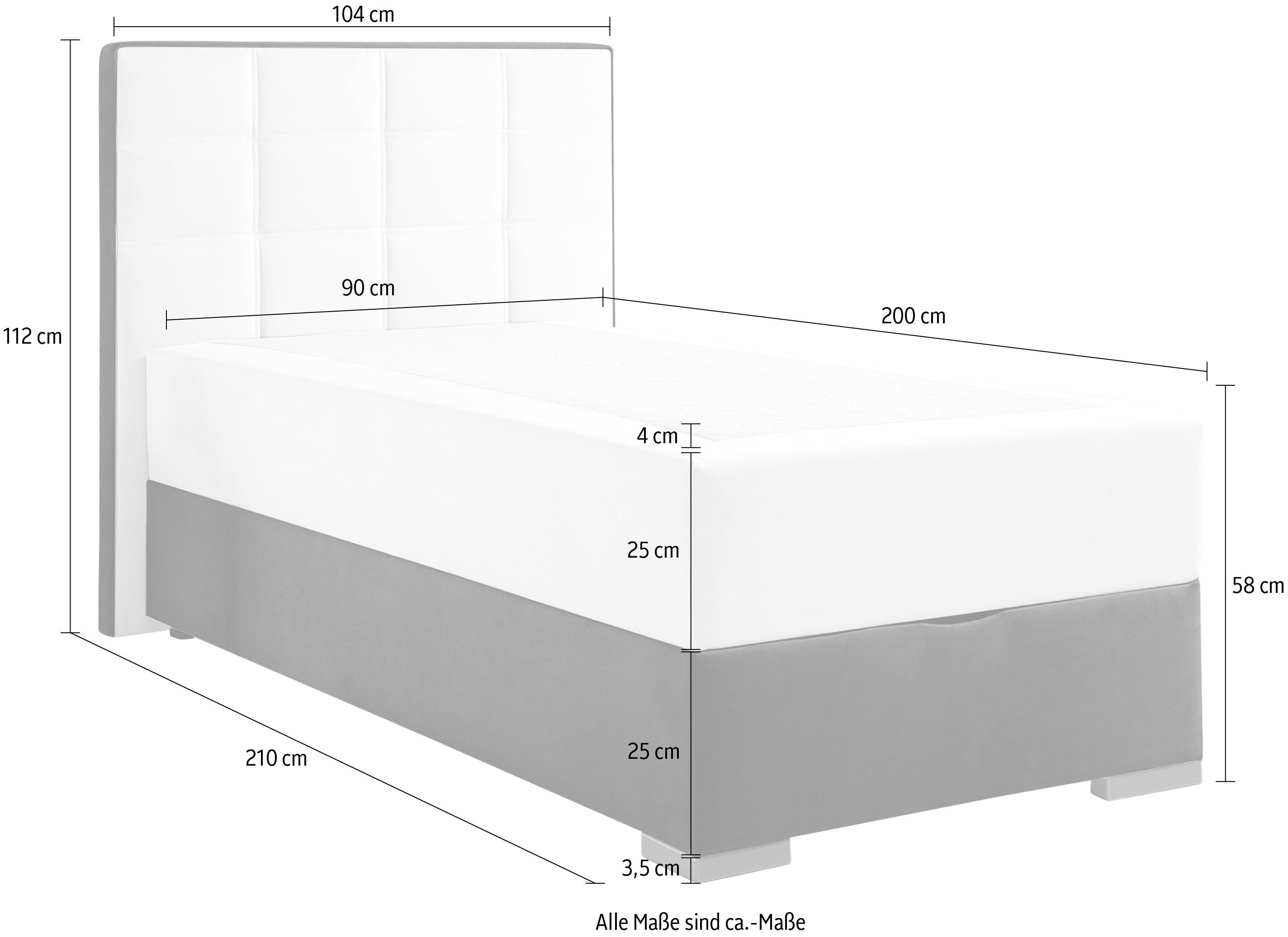 Maintal Boxspring met bedkist en topmatras