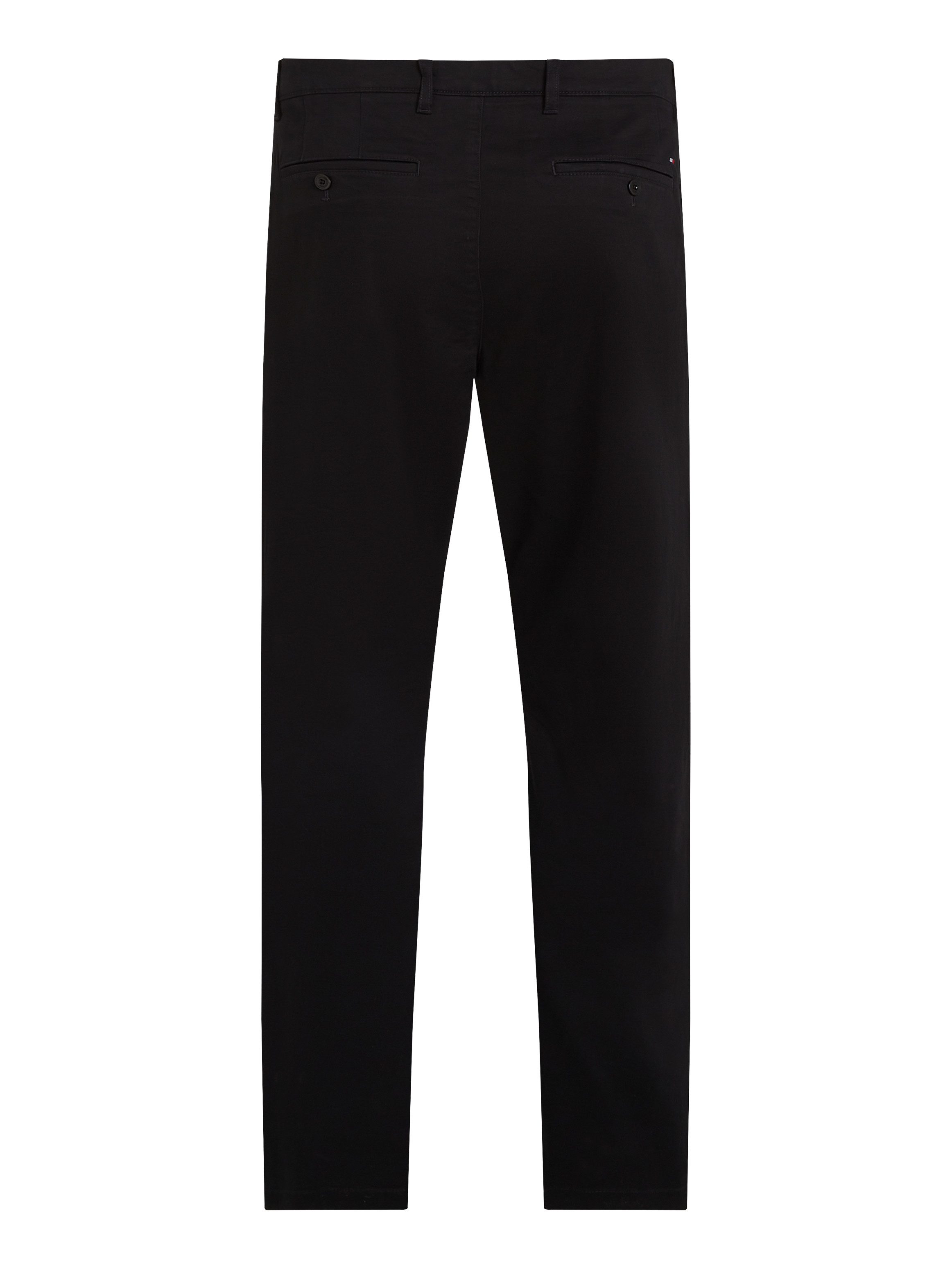 Tommy Hilfiger Chino DENTON CHINO SATIN met achterzakken met knoop, logo-borduursel