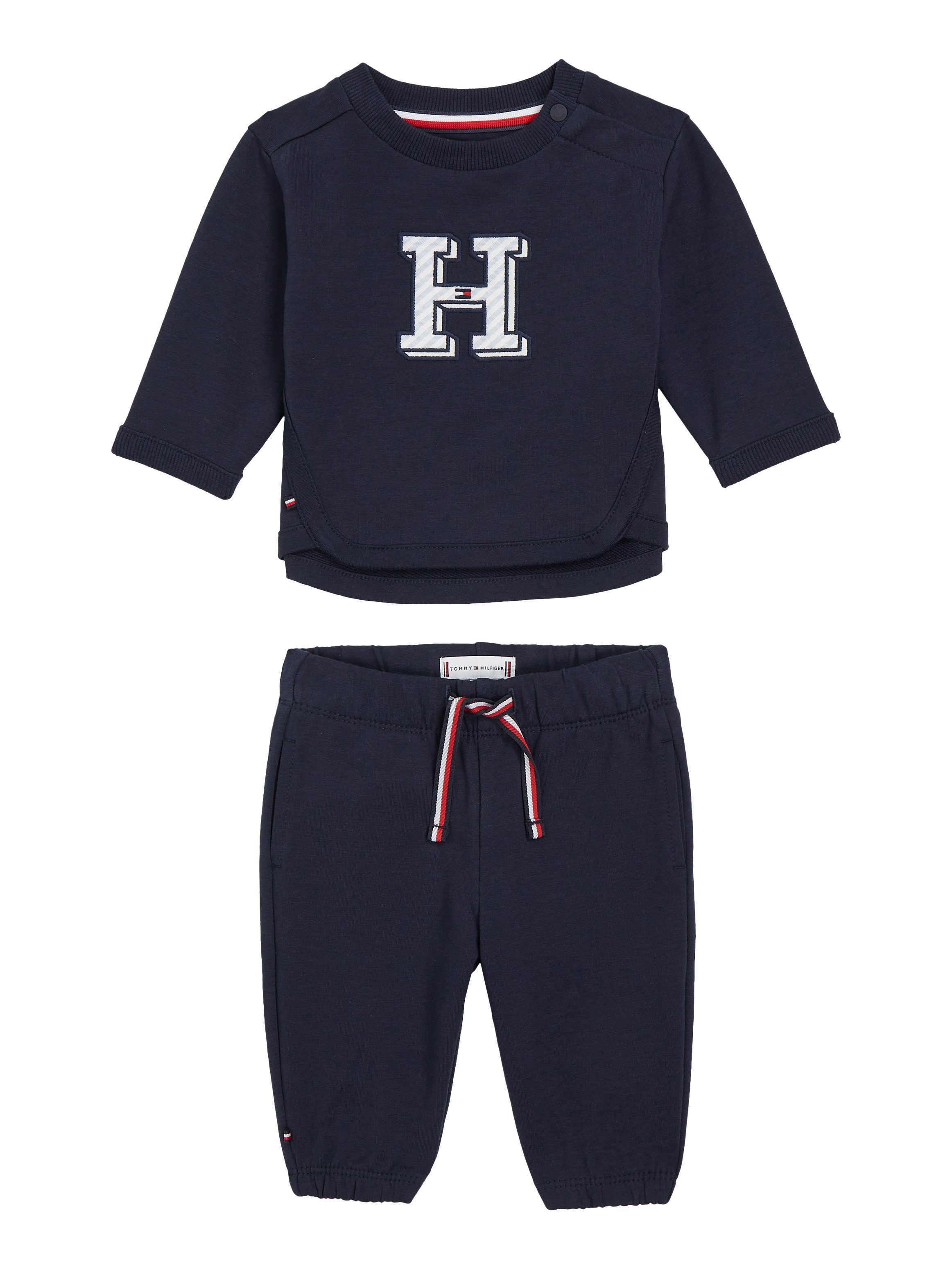 Tommy Hilfiger Shirt & broek BABY ITHACA H SET met logoborduursels (set 2-delig 2 stuks)