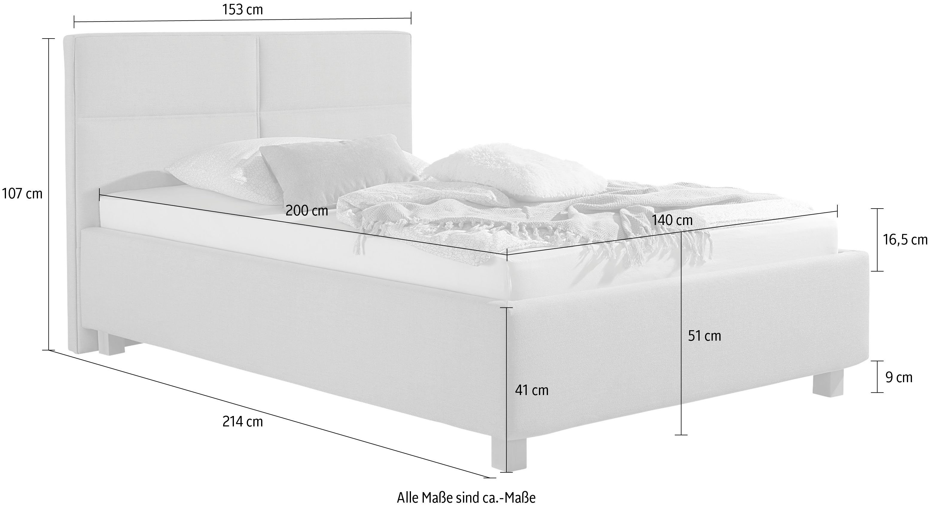 Maintal Gestoffeerd bed inclusief bedkist