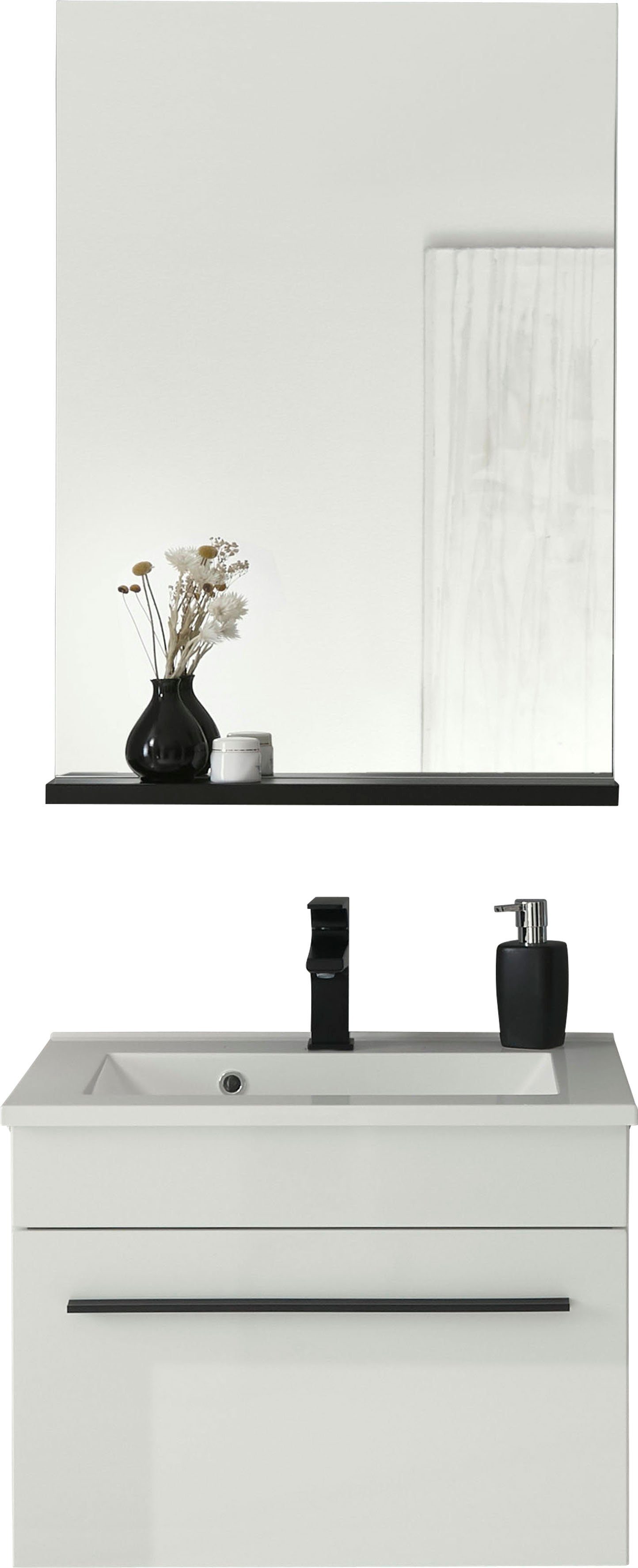 INOSIGN Badkamerserie Cantara, Bad im modernen Design, 2-teiliges Badezimmer Hoogglanzende fronten (set, 2-delig)