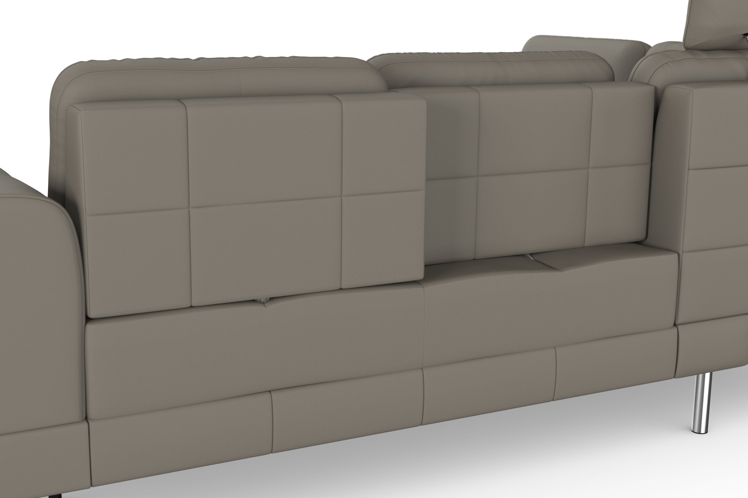 sit&more Hoekbank Bendigo L-vorm inclusief zitdiepteverstelling, bodemvrijheid 15 cm, in 2 pootkleuren