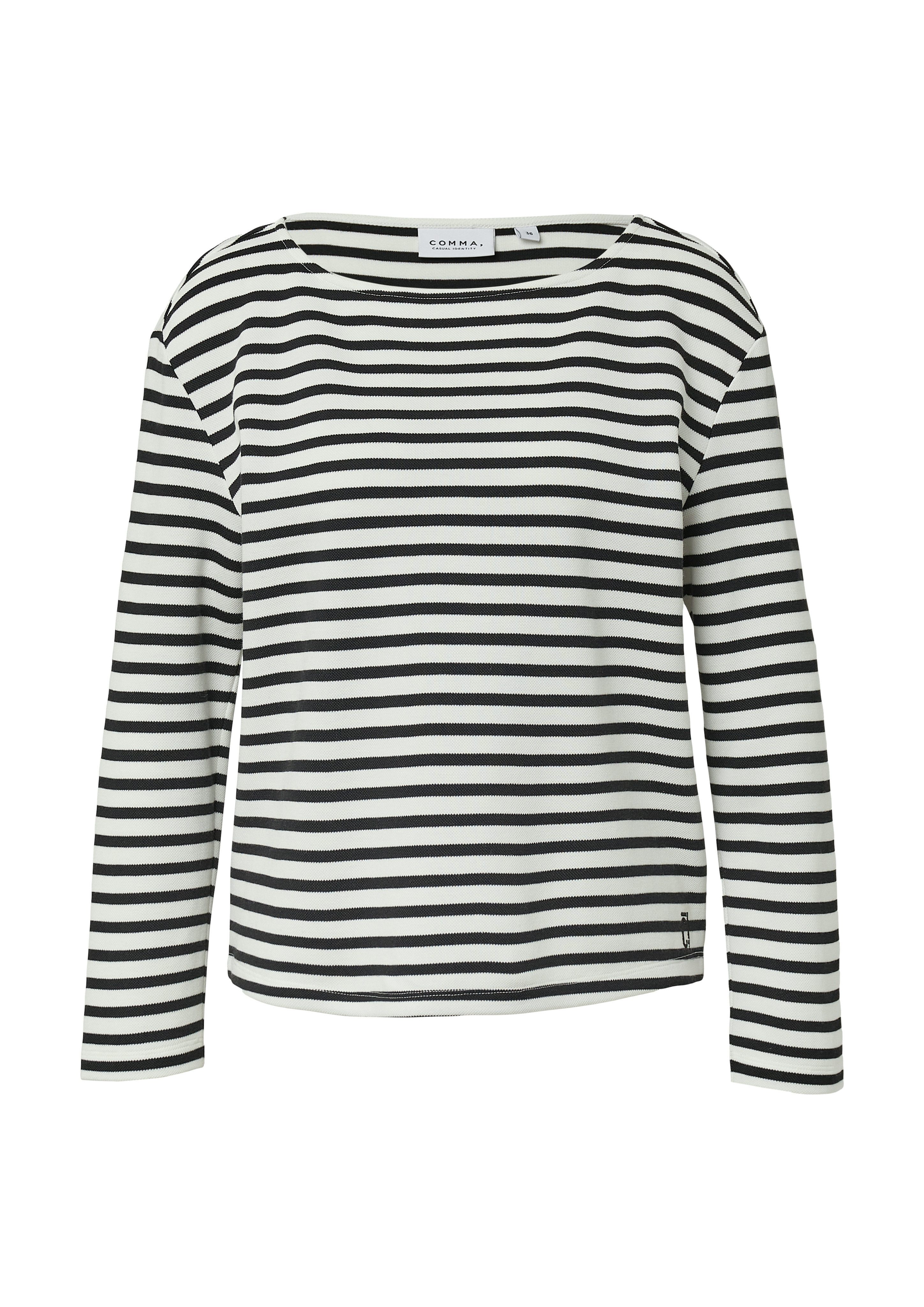 comma casual identity Sweatshirt Tijdloos design met moderne boothals