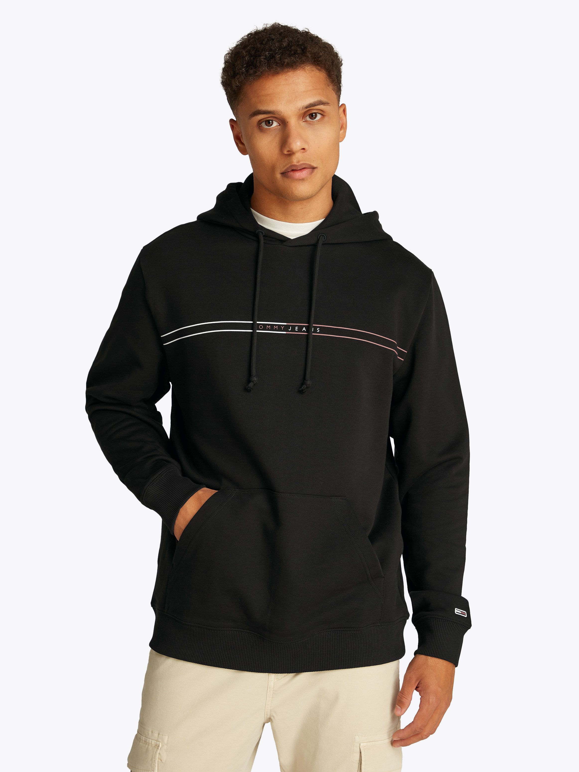 TOMMY JEANS Hoodie TJM REG ENTRY GRAPHIC HOODIE EXT heren hoodies maat XXXL zwart