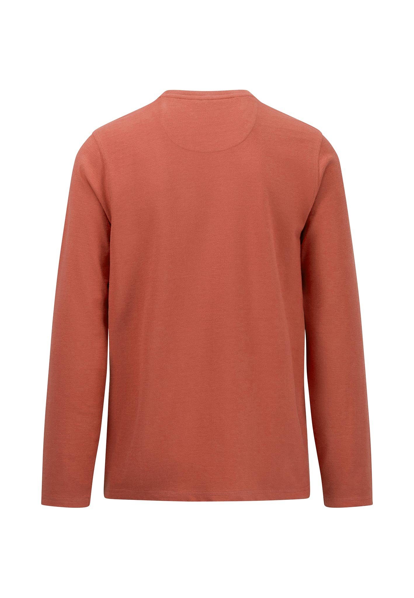 FYNCH-HATTON Shirt met ronde hals met bijzondere naad aan de hals