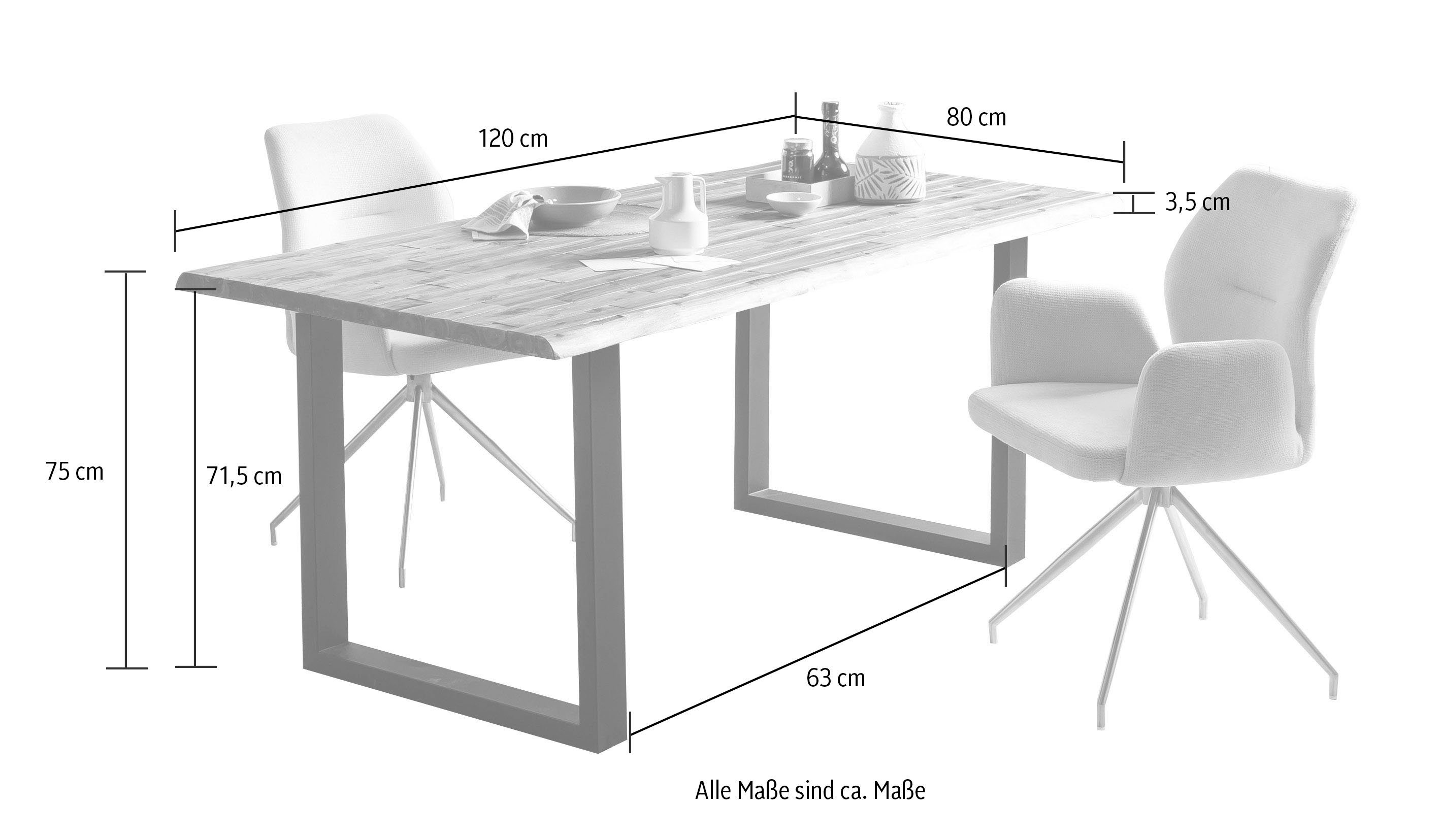 SalesFever Eettafel Tafelblad 2-voudig gelakt