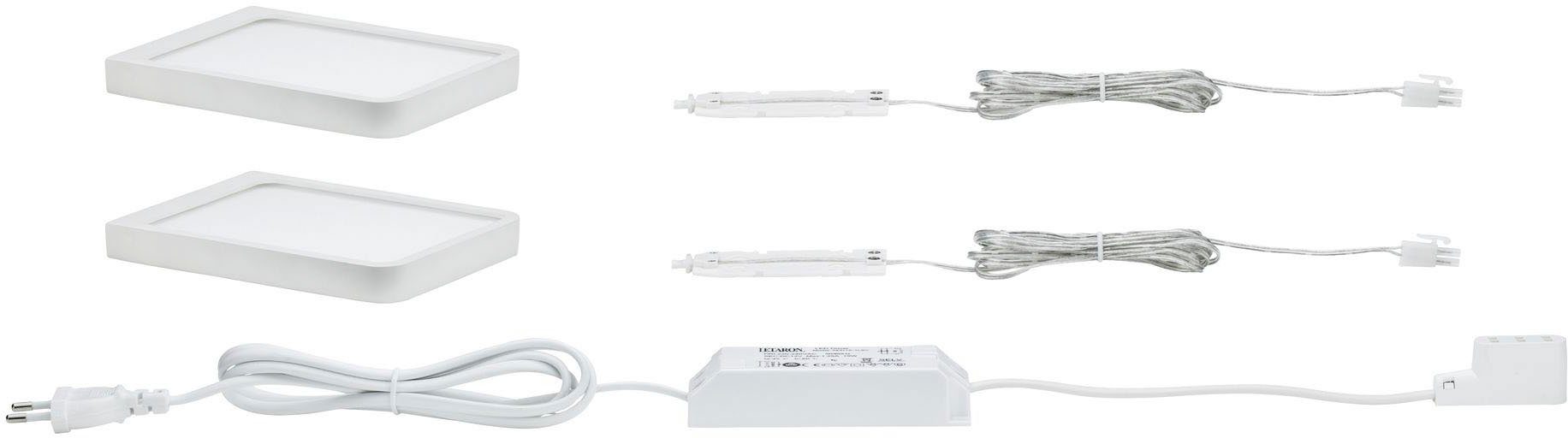 Paulmann Verlichting voor onderkast LED Meubel Opbouwlamp Vane vierkant 2-pack inclusief LED-module 2x6,7W (1 stuk)