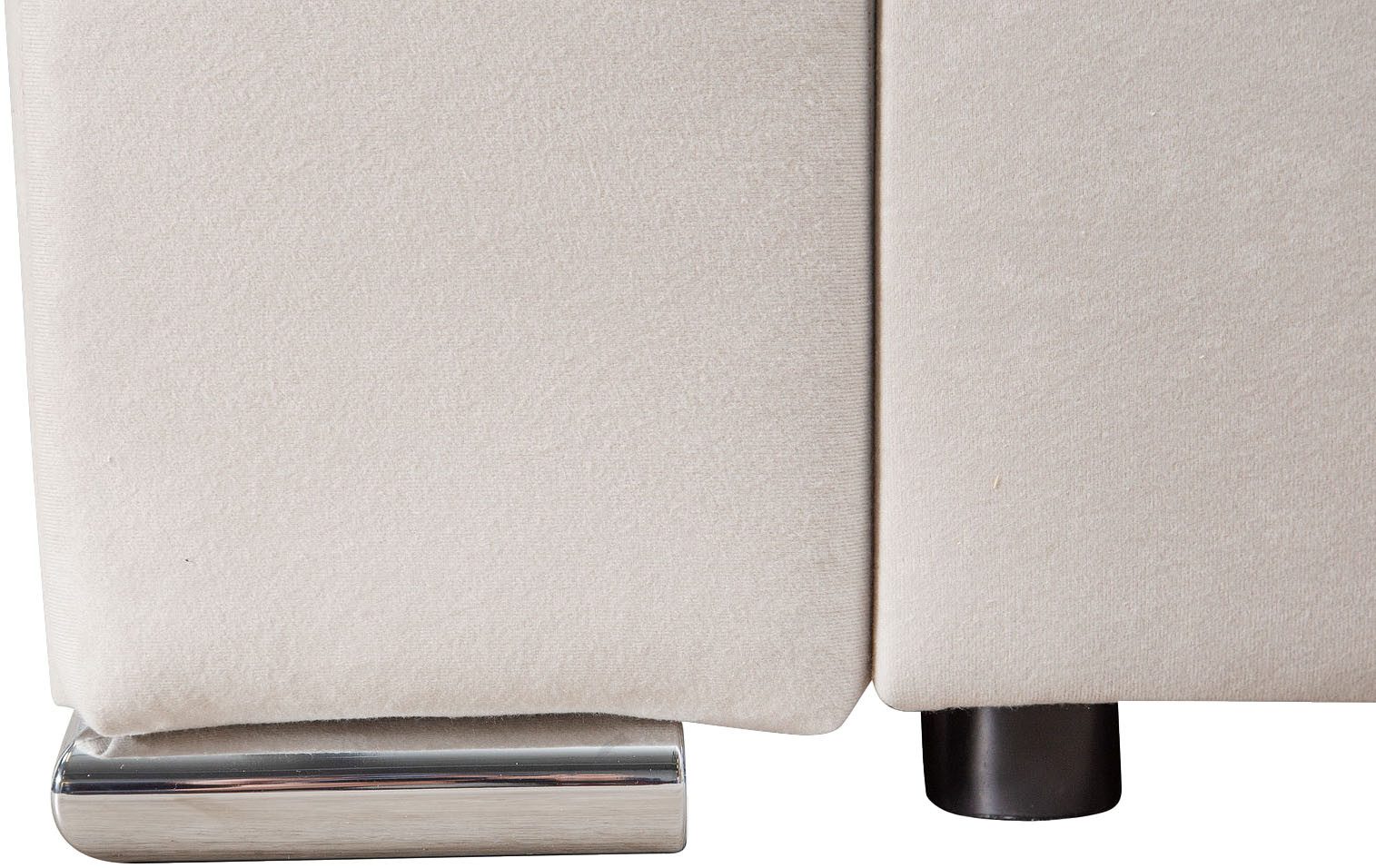 COLLECTION AB Hoekbank L-model Regalarmleuning met LED RGB verlichting, bedfunctie en bedbox