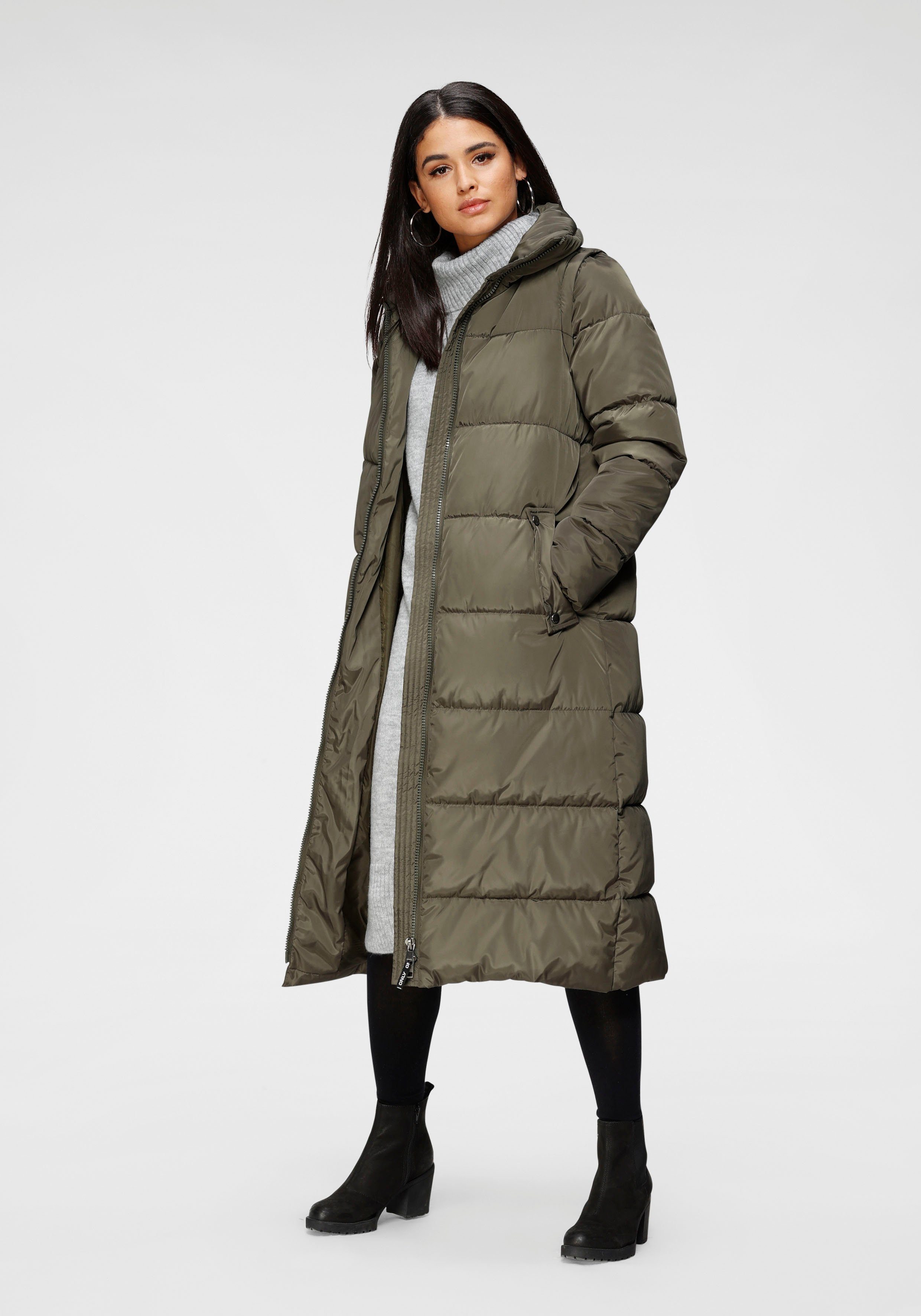 Only Gewatteerde jas ONLIRINA X-LONG 2IN1 PUFFER OTW