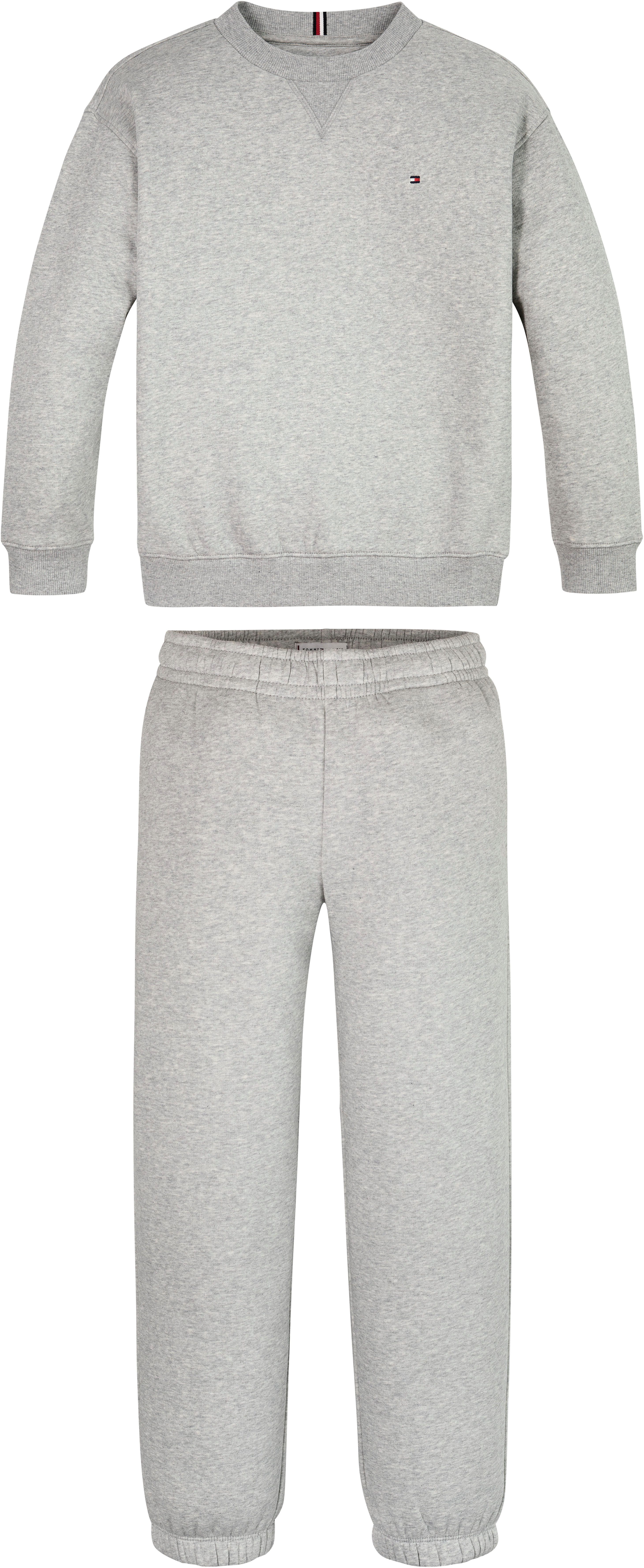 Tommy Hilfiger Shirt met lange mouwen en broek U TIMELESS FLEECE SET Baby’s tot 2 jaar, gemêleerd materiaal (set, 2-delig, 2 stuks)