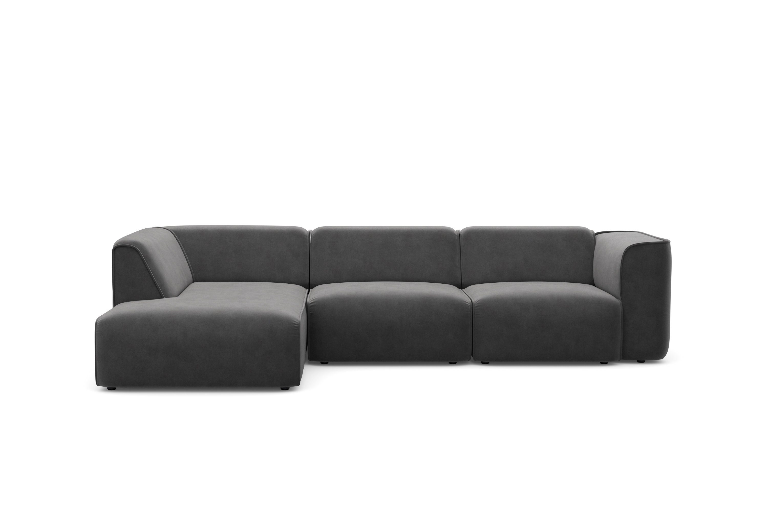 RAUM.ID Hoekbank Merid L-vorm, altijd uitbreidbaar met modules, B/D/H: 295/162/70 cm
