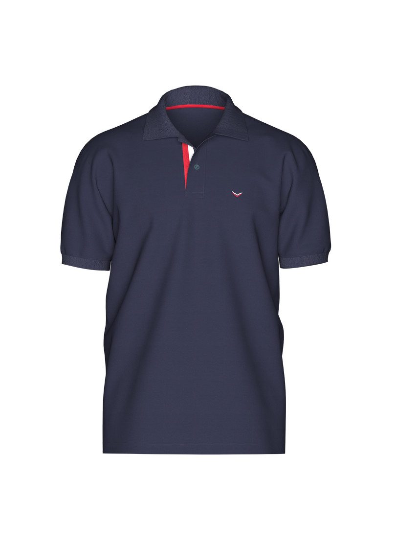 Trigema Poloshirt TRIGEMA poloshirt met driekleurige knoopsluiting (1-delig)