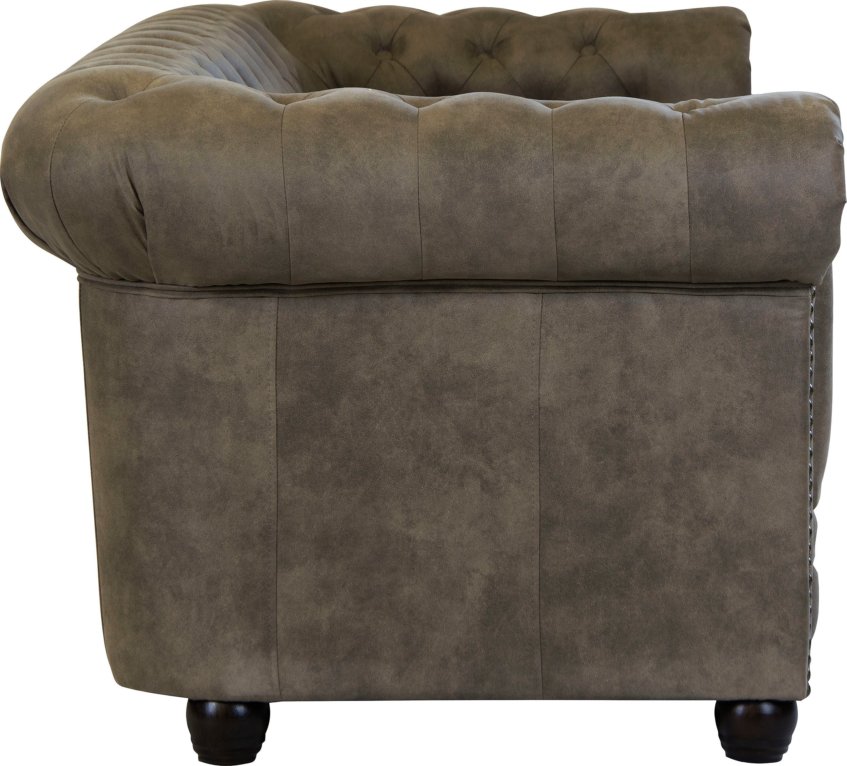 Home affaire Chesterfield-bank Rysum Chesterfield look, in 2 verschillende stoffen, 2 versies snel leverbaar