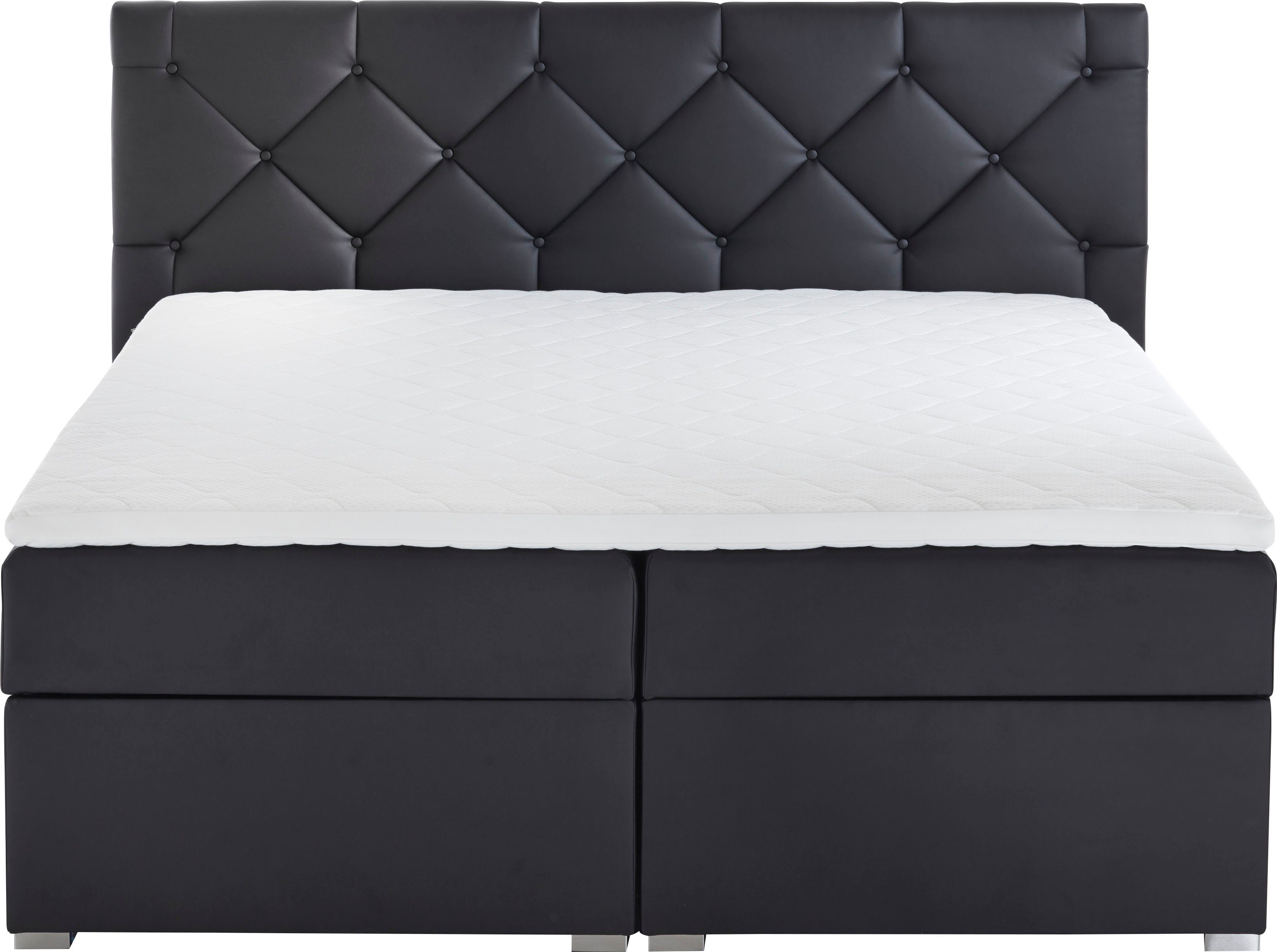 ATLANTIC home collection Boxspring Meike met xxl bedstee en topper