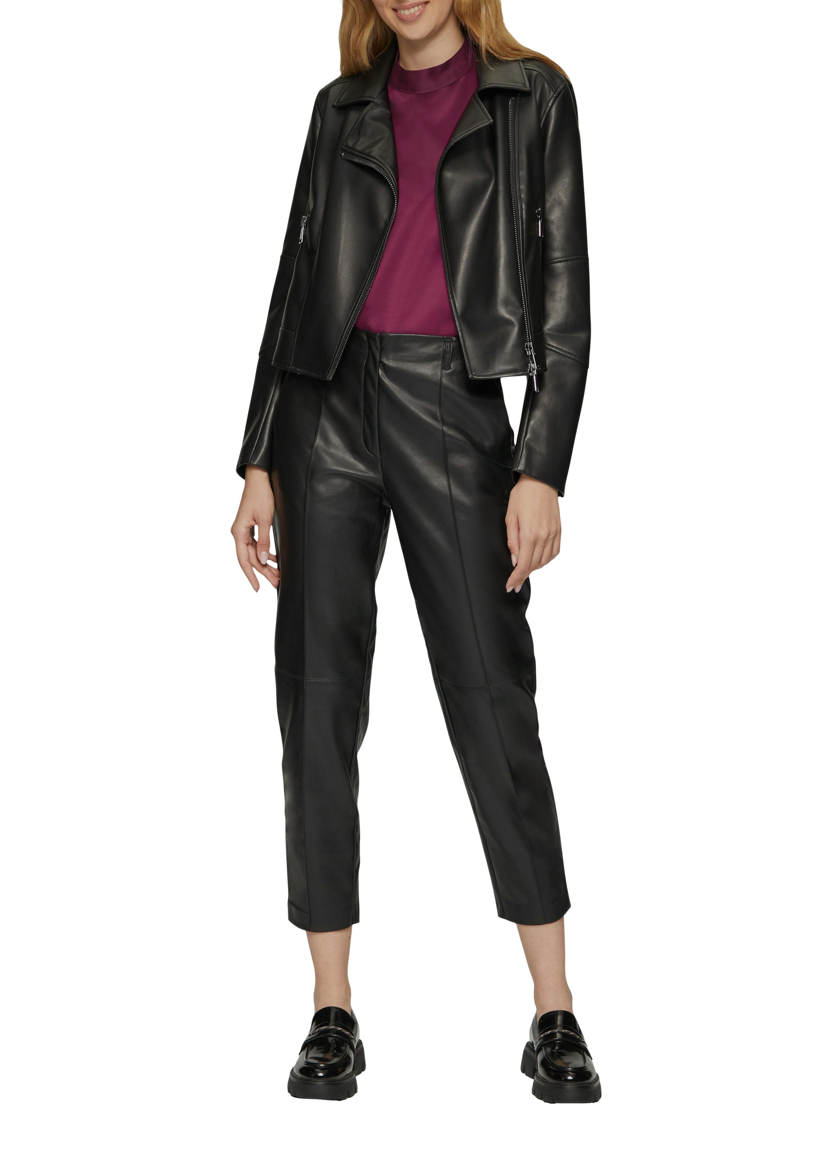 s.Oliver BLACK LABEL Satijnen blouse met korte mouwen