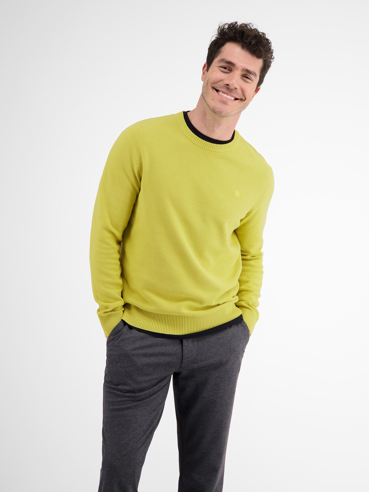Lerros Gebreide trui LERROS crewneck gebreide pullover