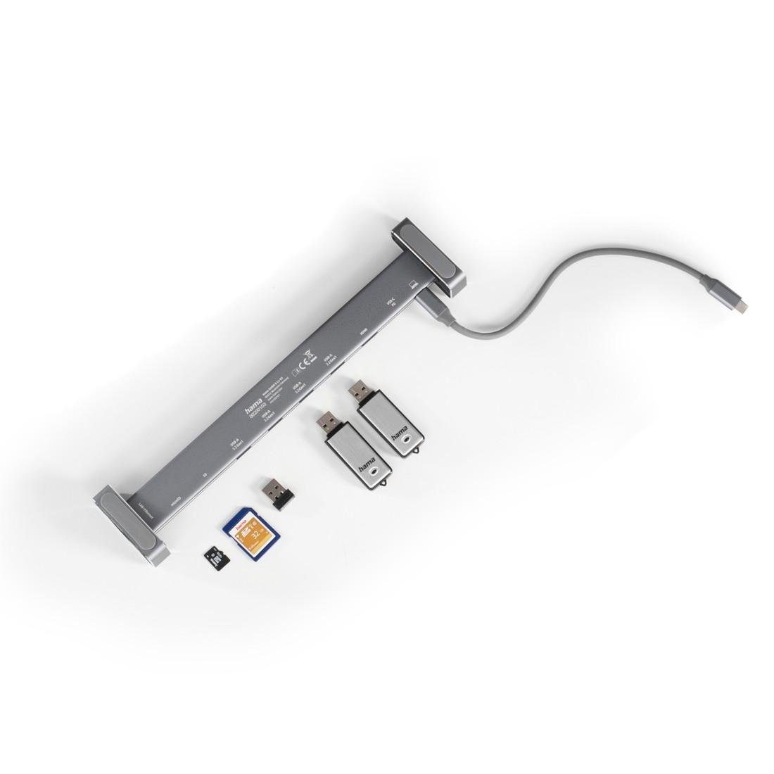 Hama Laptop-dockingstation 9in1 USB-C Docking Station voor 4x USB-A, USB-C, HDMI™, LAN