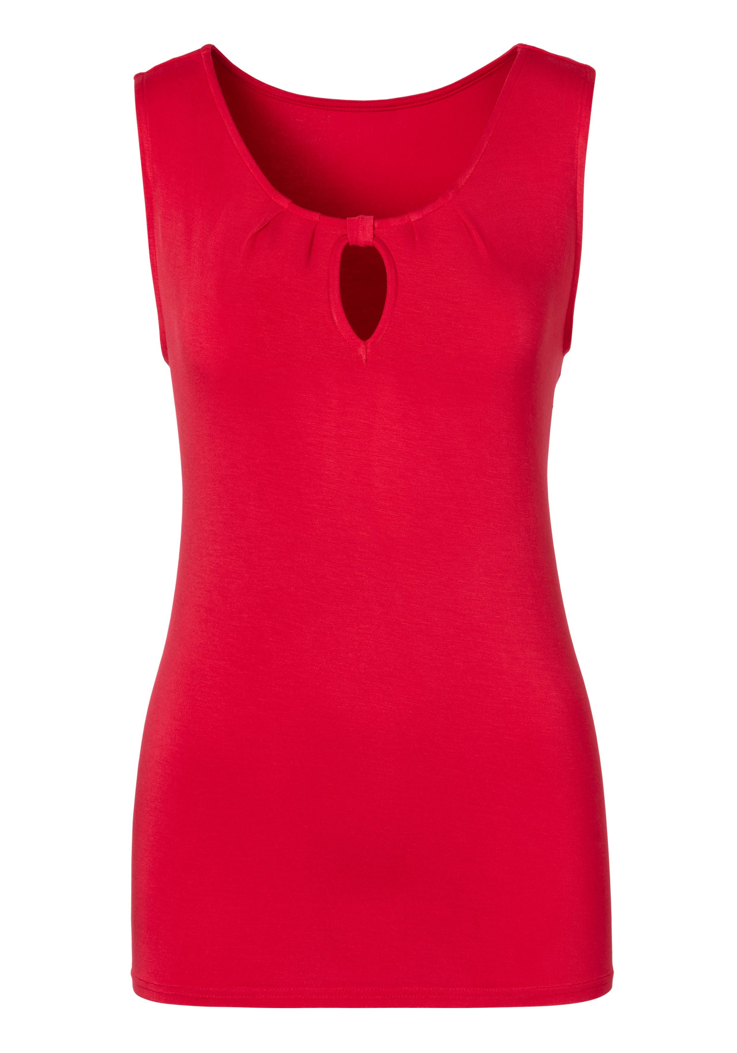 Lascana Shirttop Met kleine cut-out bij de hals (Set van 2)