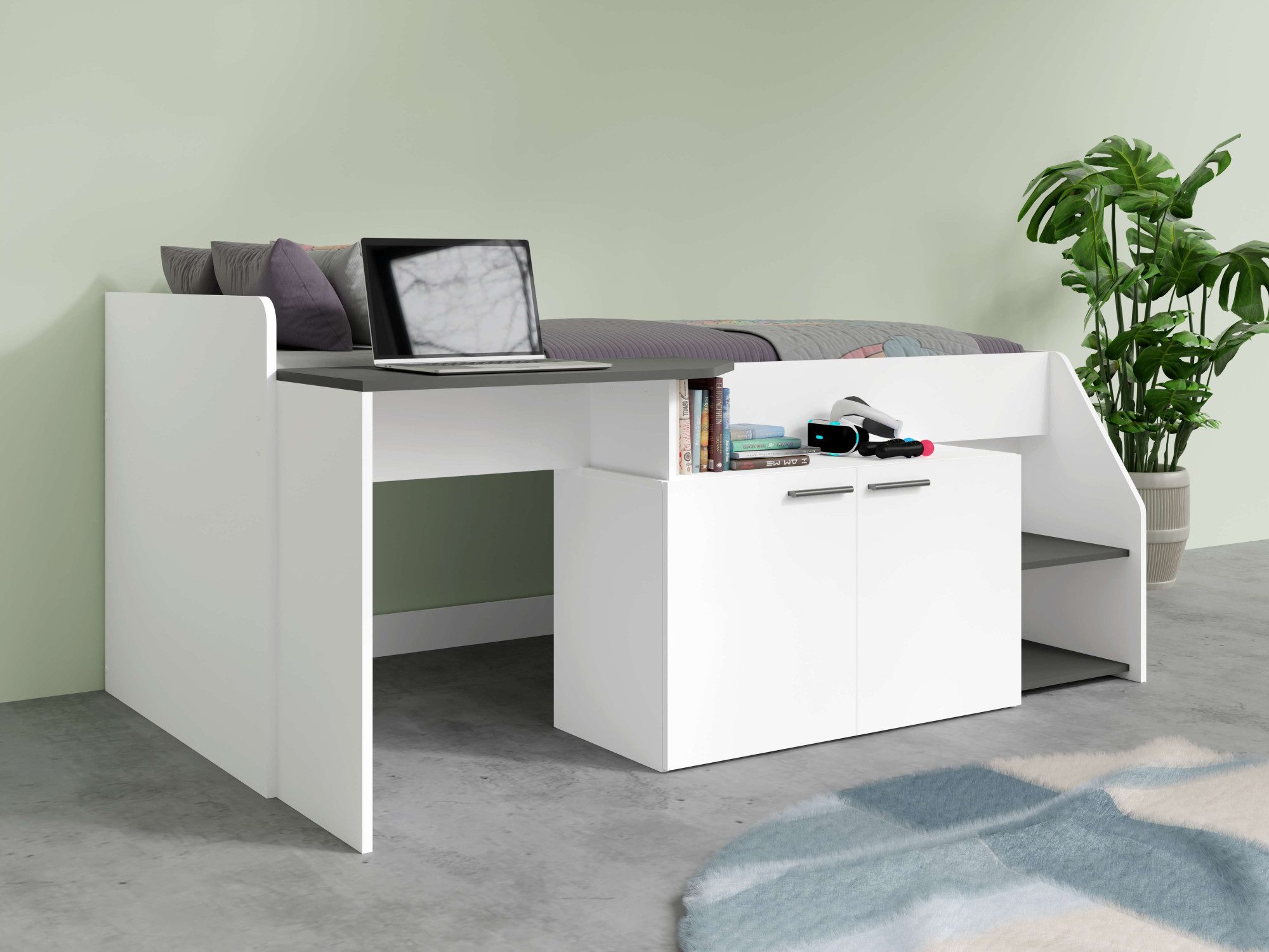 INOSIGN Kinderbed Jeugd kamer set Durango - 3 in 1: Bed, bureau, commode