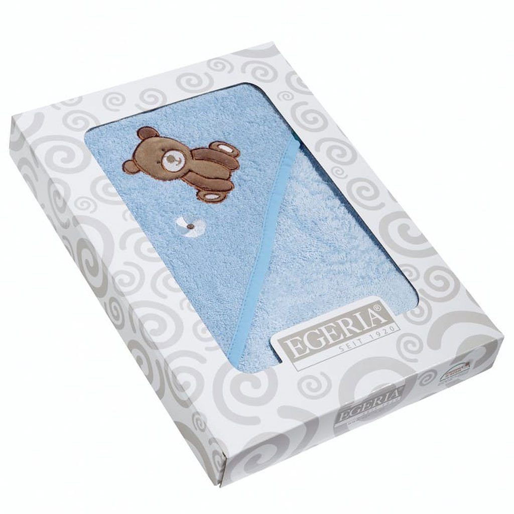 Egeria Handdoek met capuchon Teddy Bear 100x100 cm, met klein borduursel, organic cotton (1...