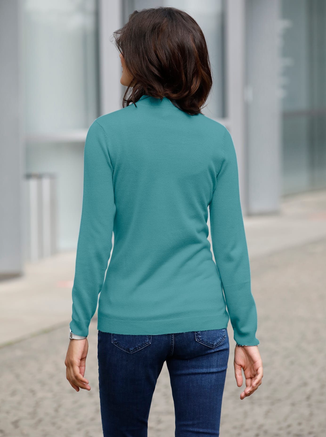 Classic Basics Trui met staande kraag Trui